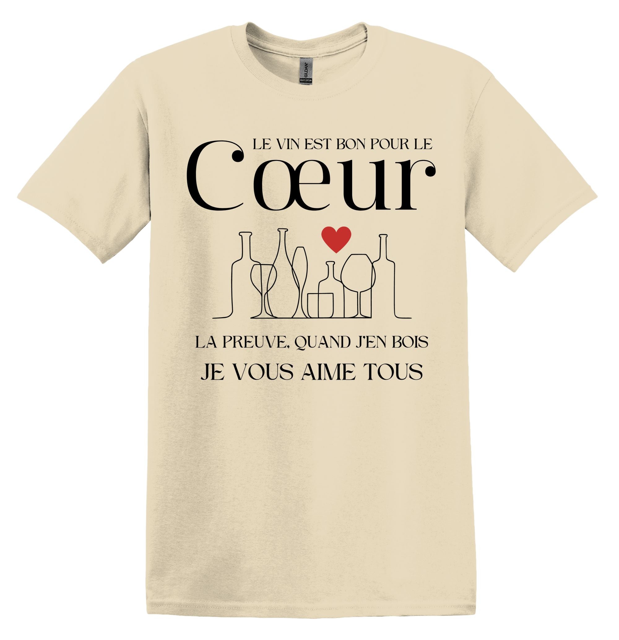 T-Shirt Boire du vin c'est bon pour le coeur