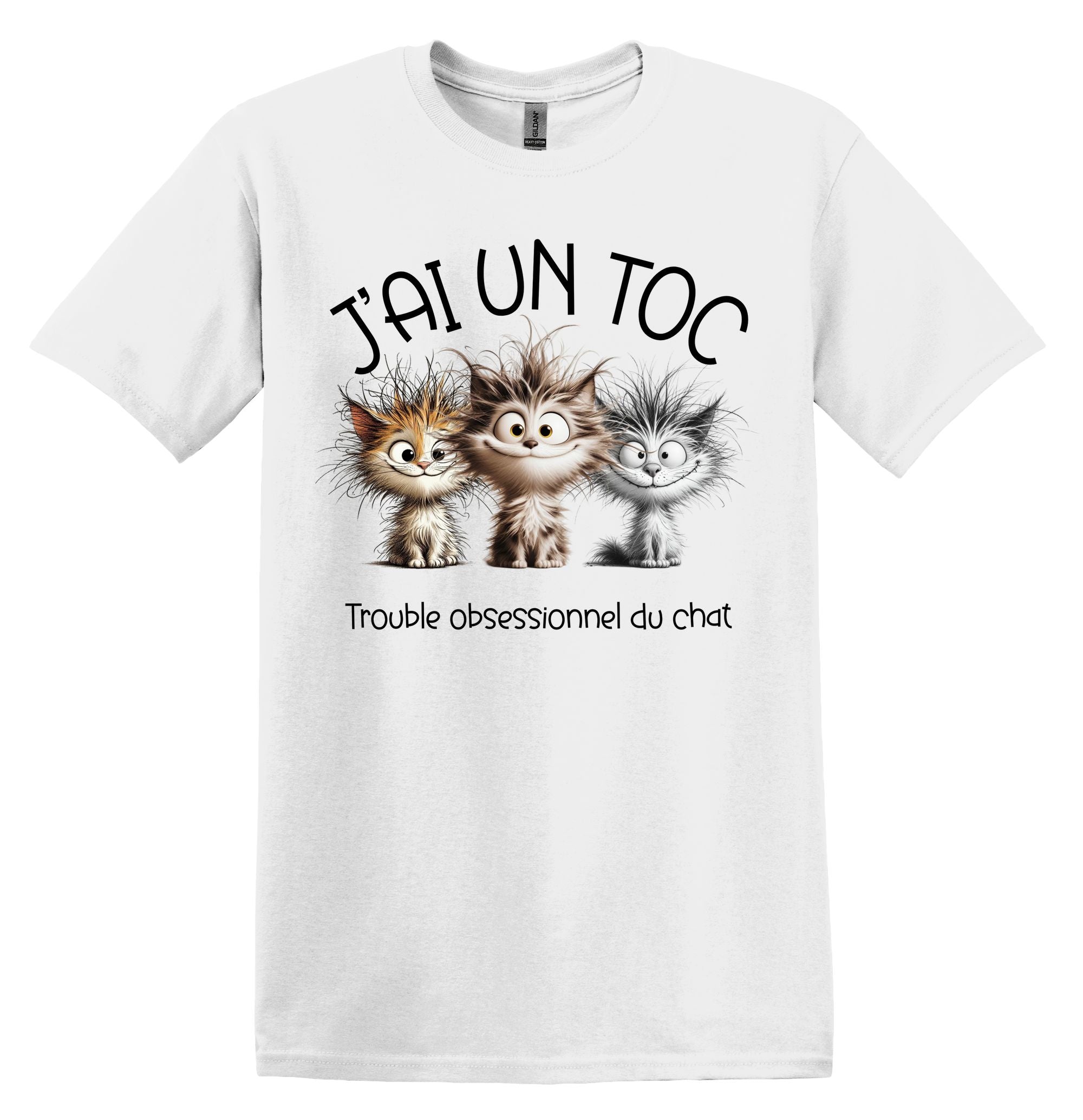 T-Shirt J'ai un TOC ( Trouble obsessionnel du chat )