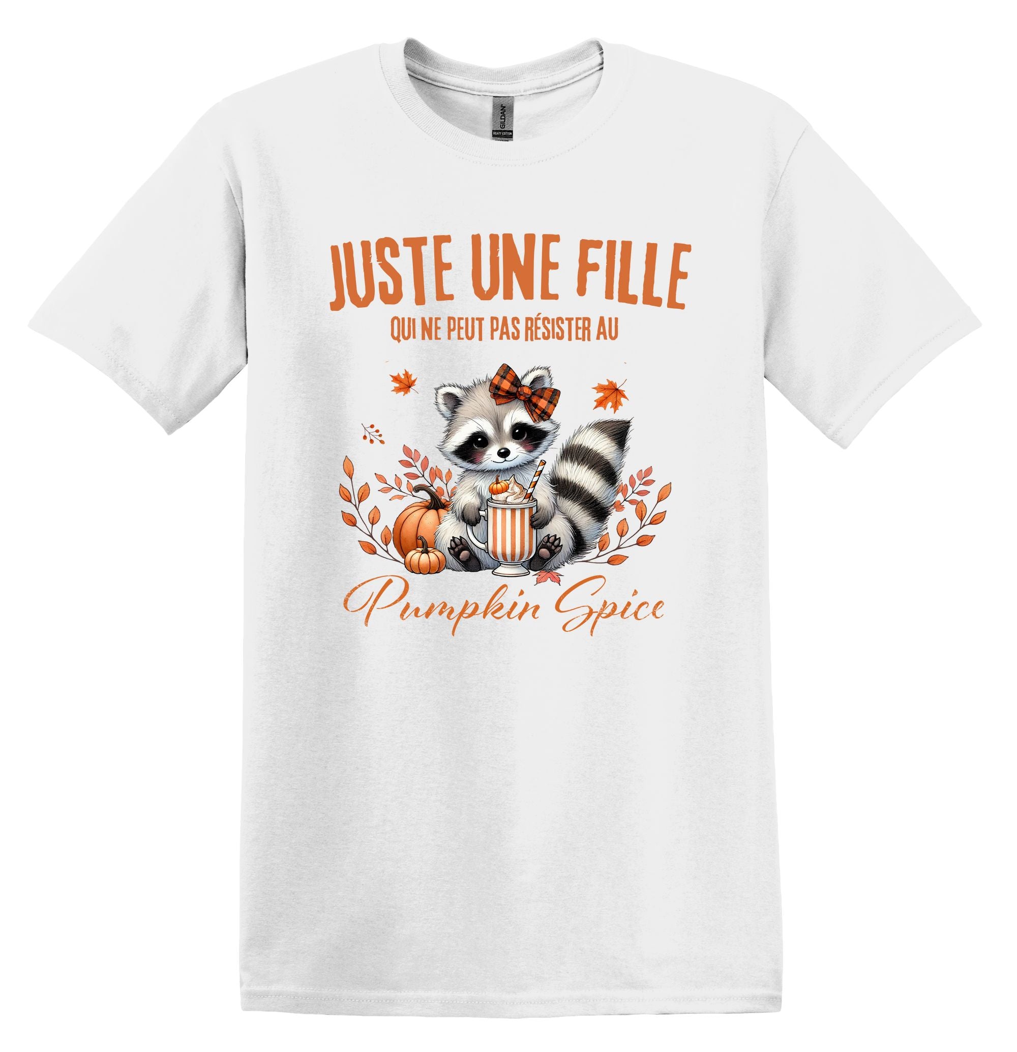 T-Shirt Juste Une Fille Pumpkin Spice