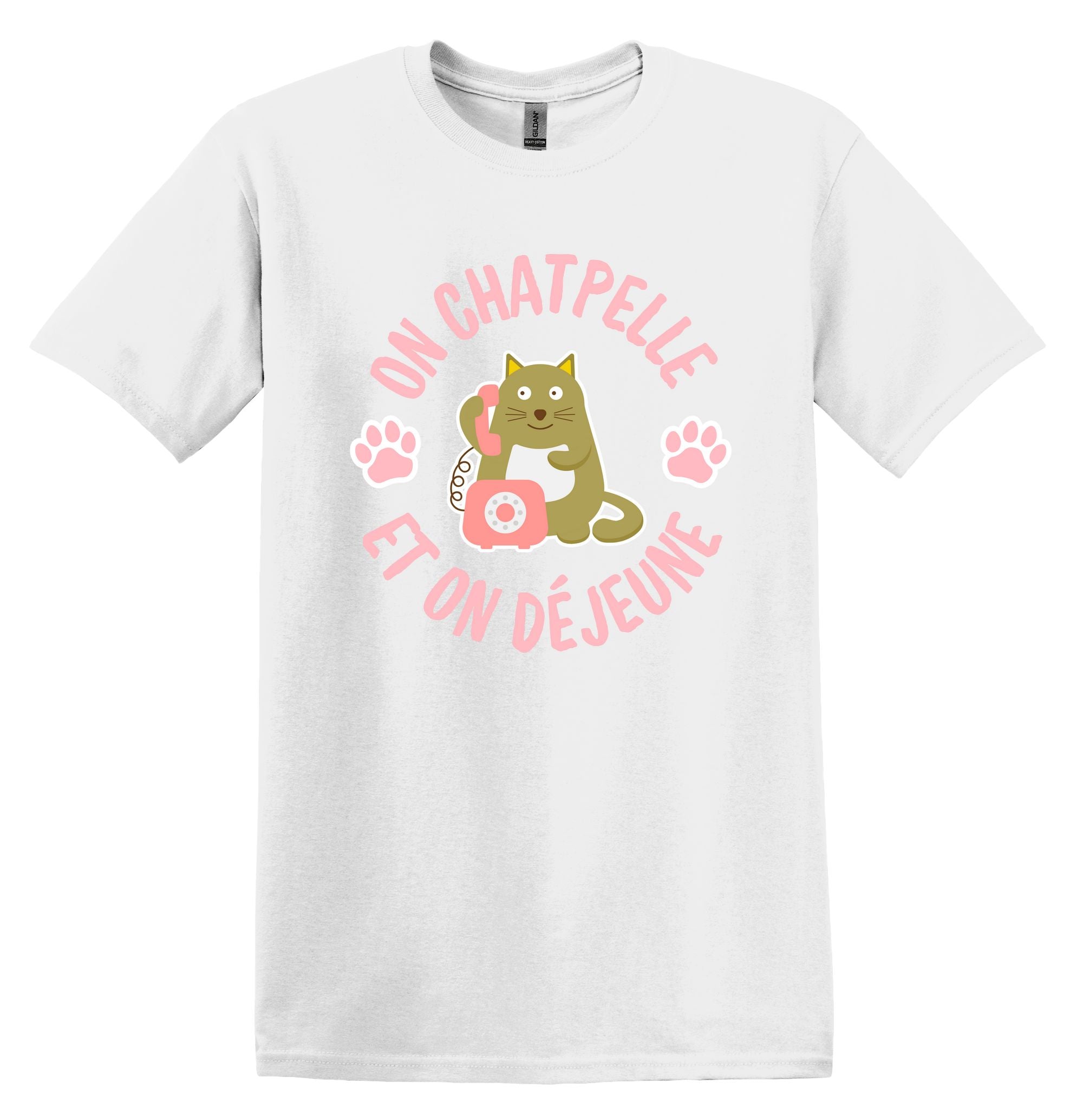 T-Shirt On chatpelle et on déjeune