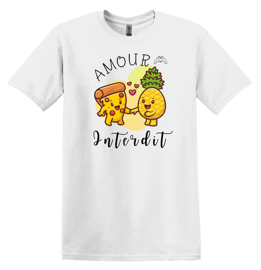 T-Shirt Pizza et Ananas, Amour Interdit