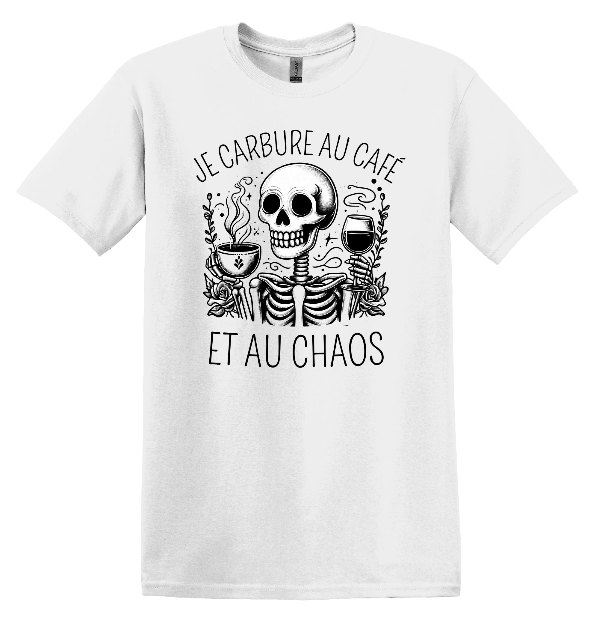 T-Shirt Je carbure au café et au chaos