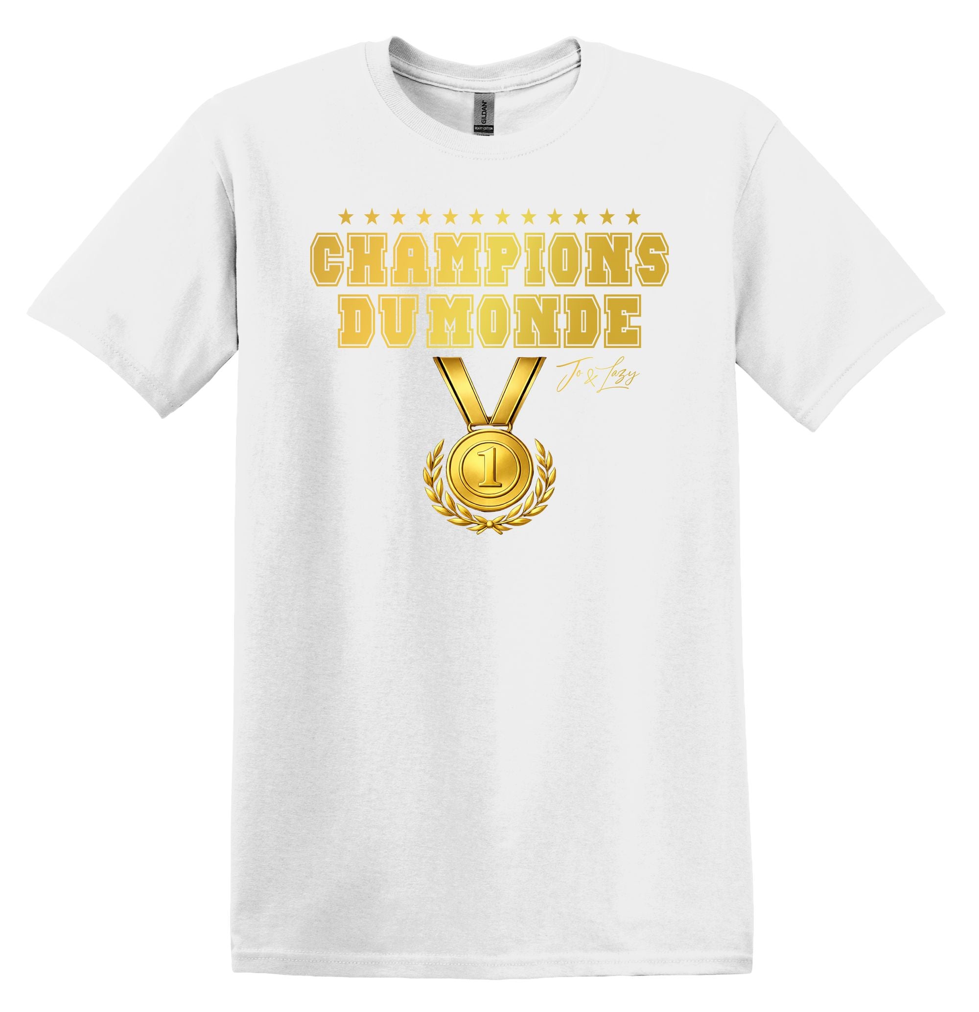 T-Shirt Officiel Champion du Monde - Jo & Lazy Image secondaire du produit
