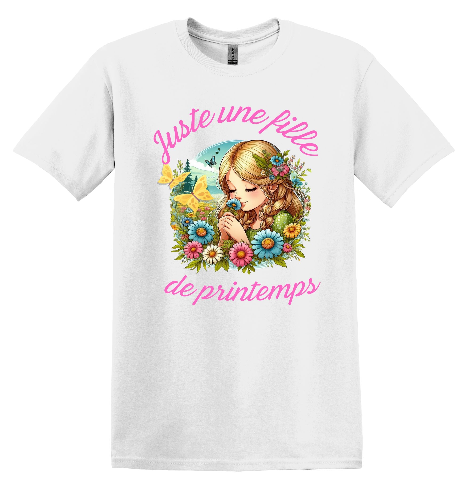 T-Shirt Juste une fille de printemps
