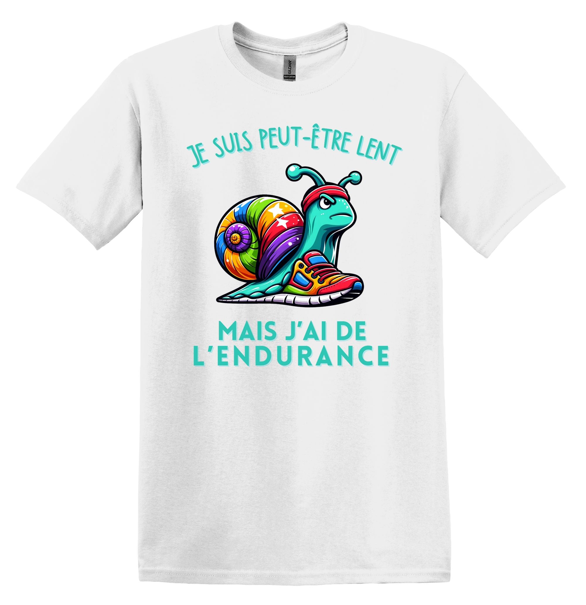 T-Shirt Je suis peut-être lent mais j'ai de l'endurance
