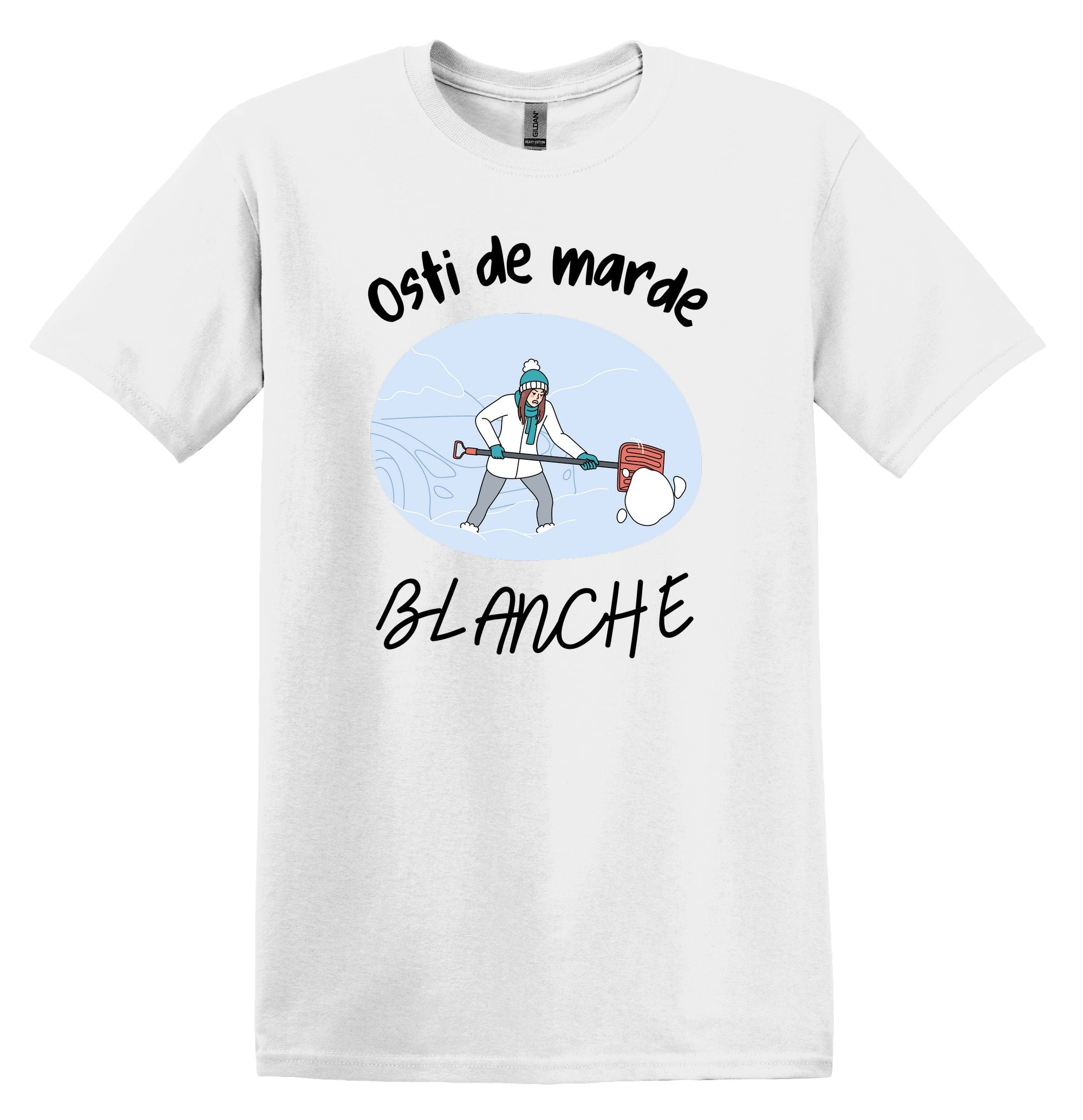 T-Shirt Osti de marde blanche