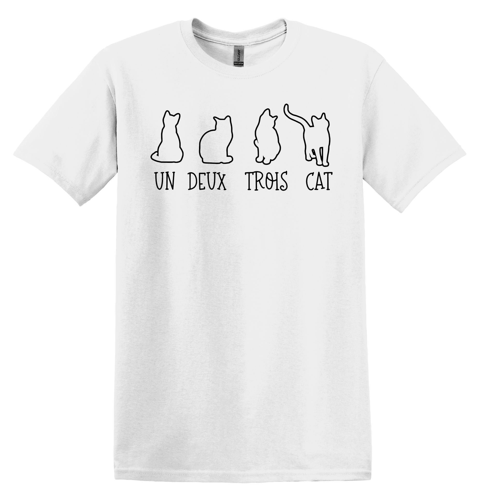 T shirt un hot sale deux trois cat