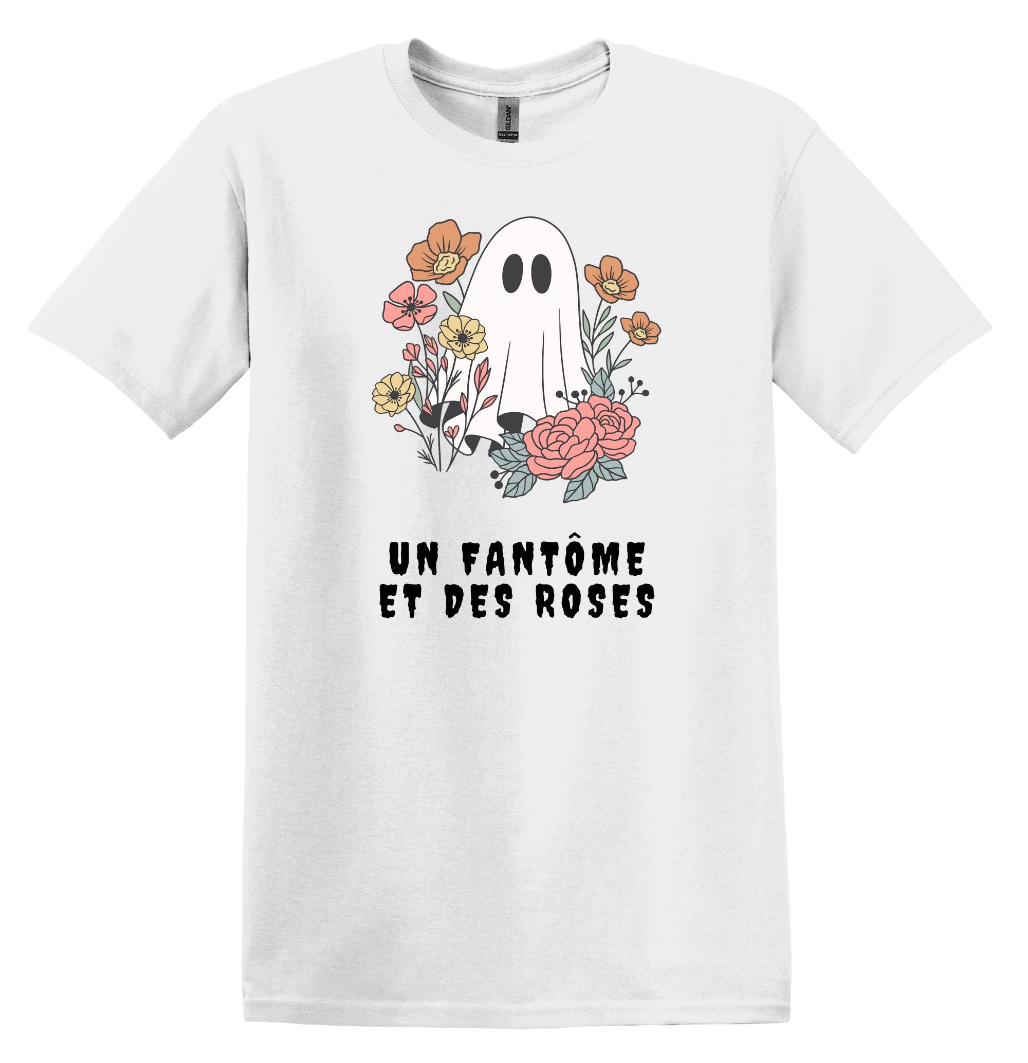 T-Shirt Un fantôme et des roses
