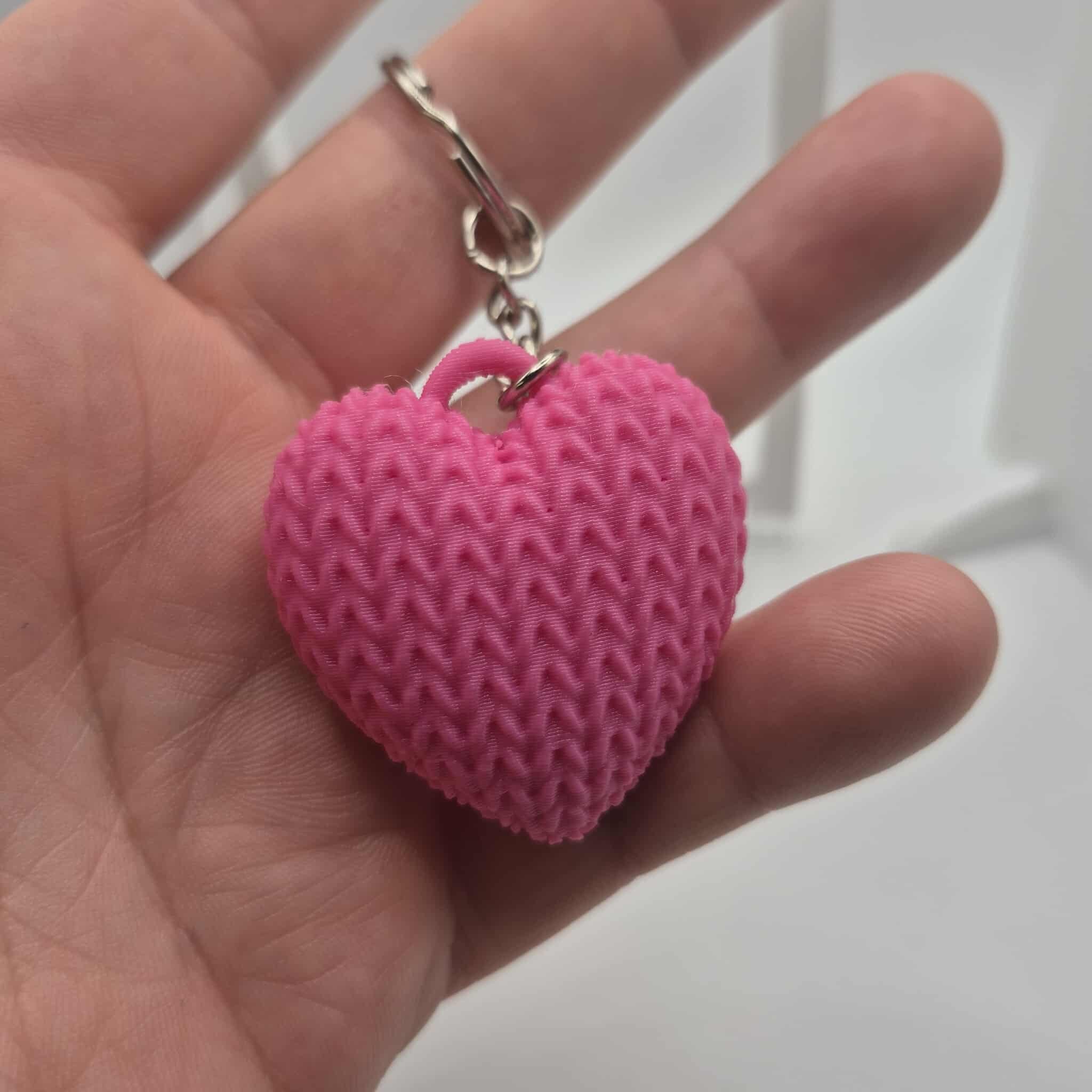 Porte-Clés Coeur Tricot