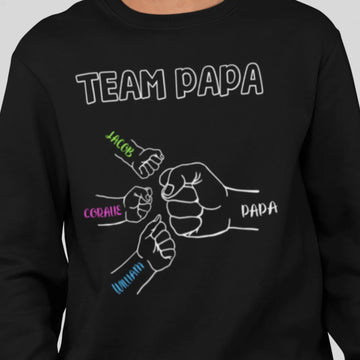 Team Papa avec mains - Personnalisable