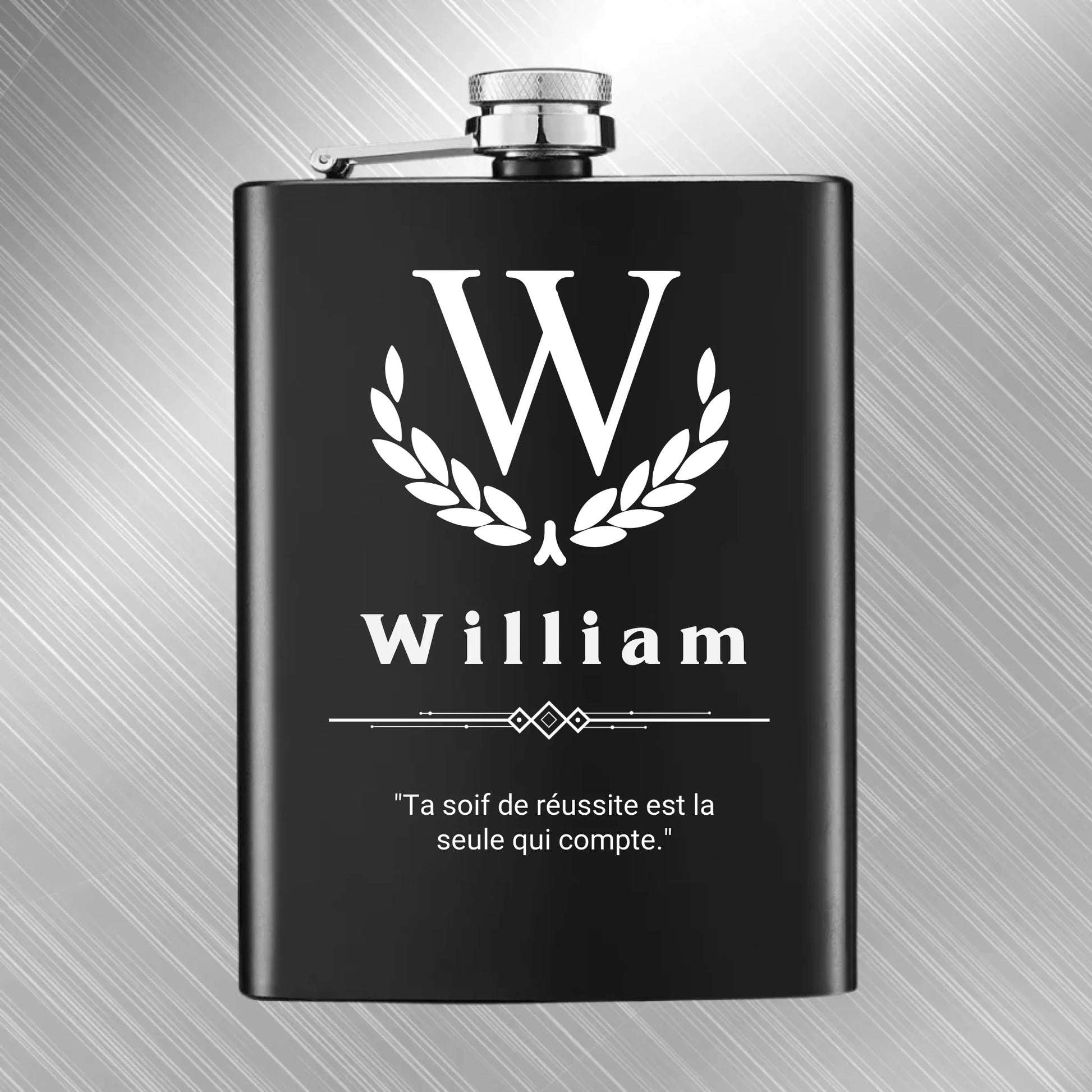FLASQUE ALCOOL STAINLESS BLACK
