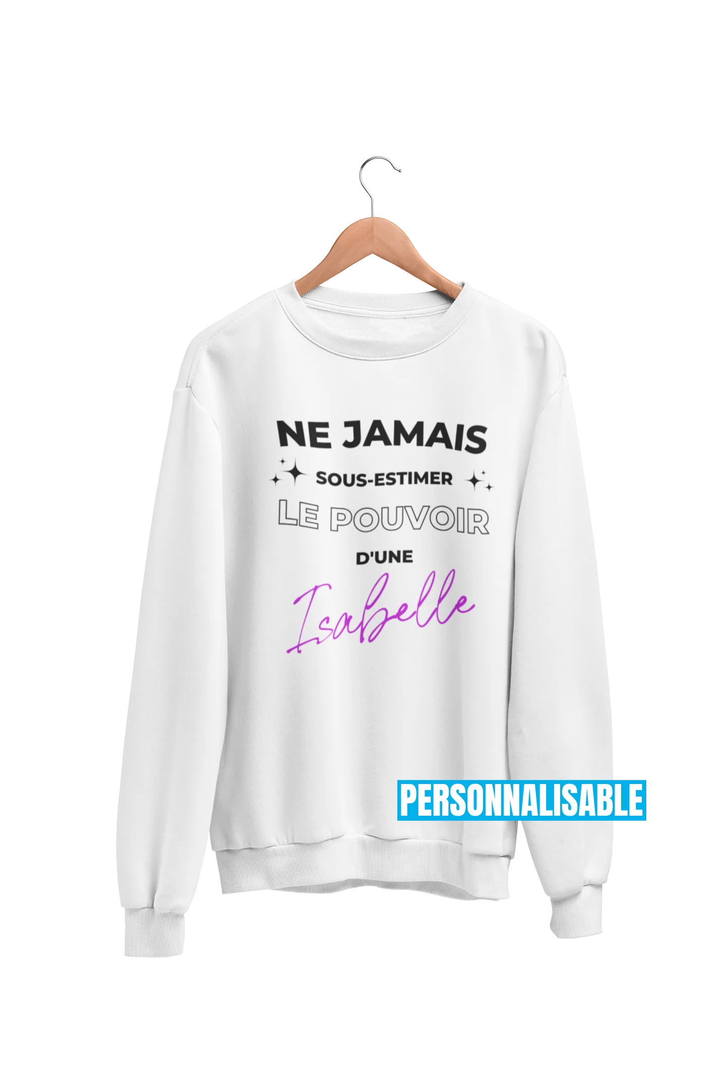 Crewneck Ne jamais sous-estimer - Personnalisable