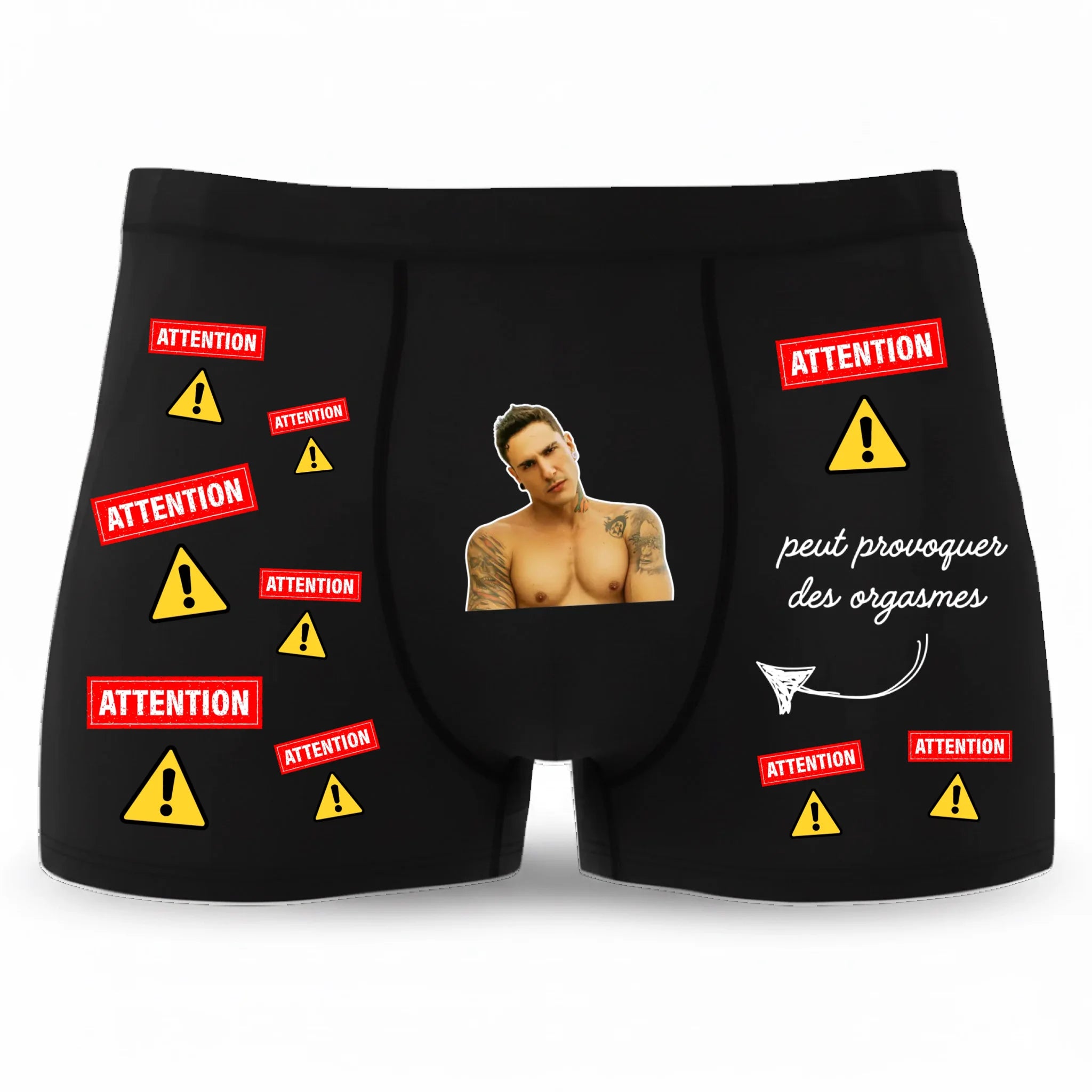 Boxer Personnalisable Attention peut provoquer des orgames Image secondaire du produit