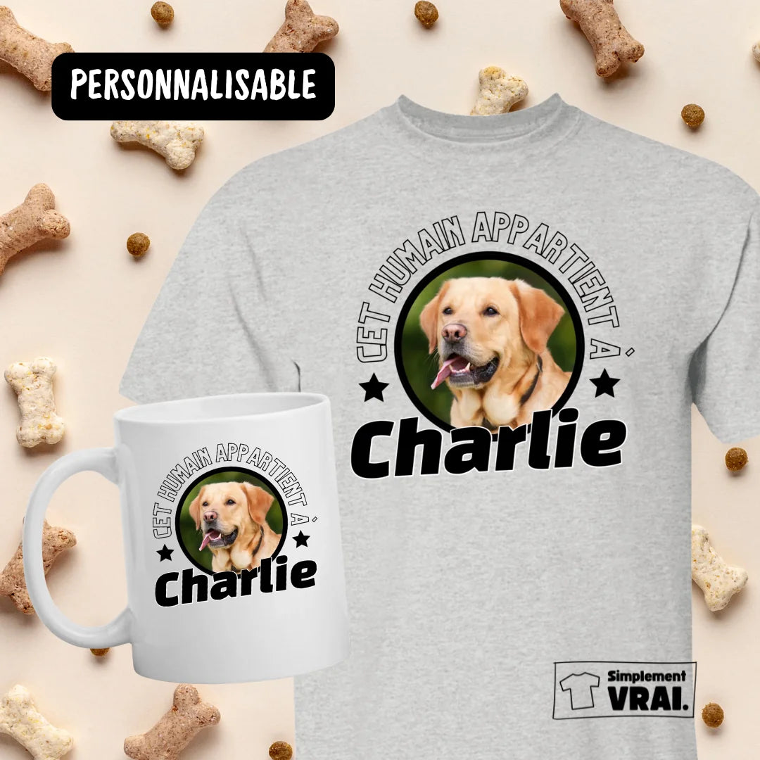 Cet humain appartient à - Personnalisable - Cadeau original