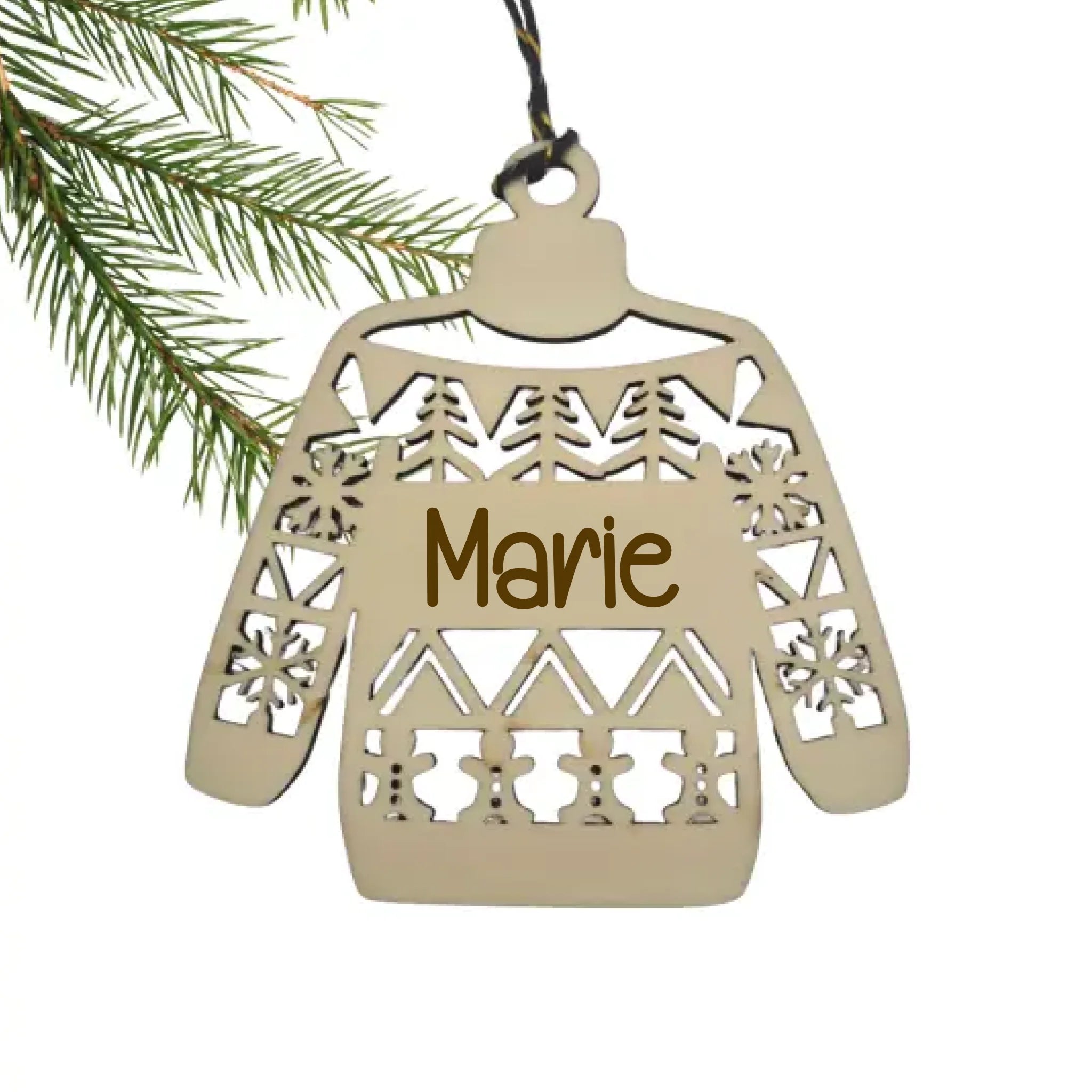 Ornement de Noël Personnalisable - Le chandail