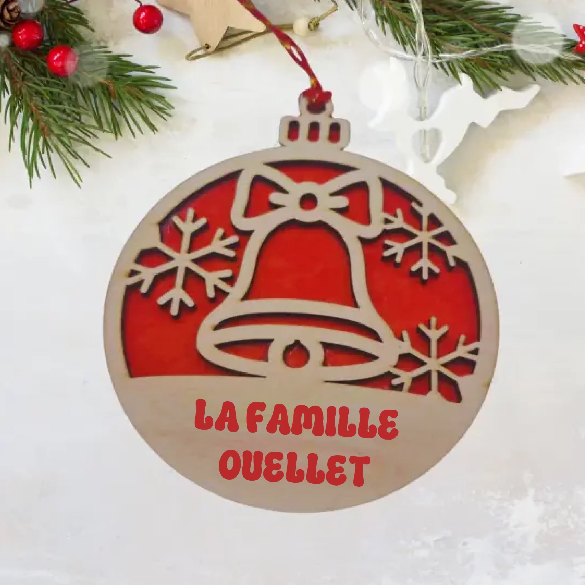 Ornement de Noël Personnalisable - La Clochette Magique