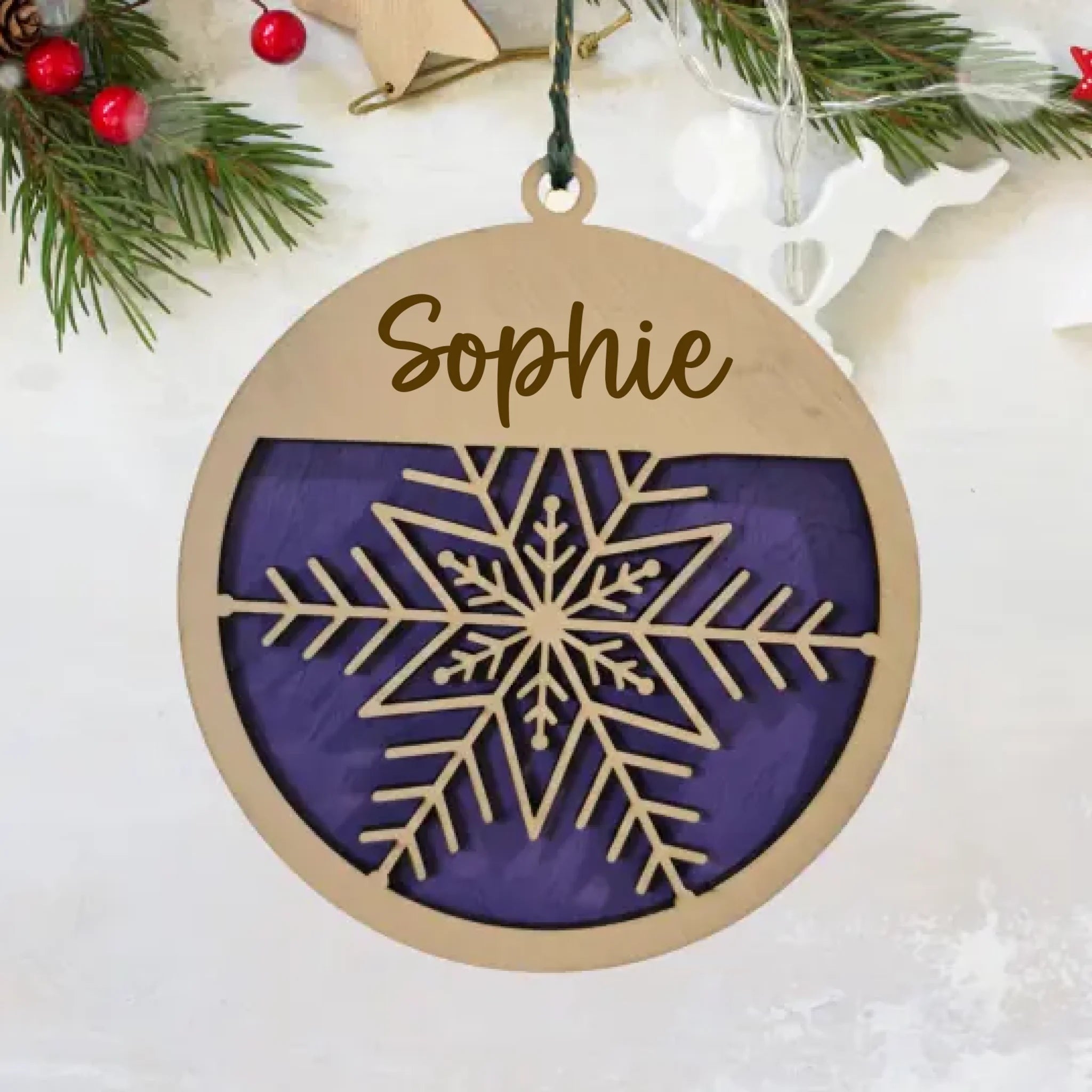 Ornement de Noël Personnalisable - Le flocon de neige