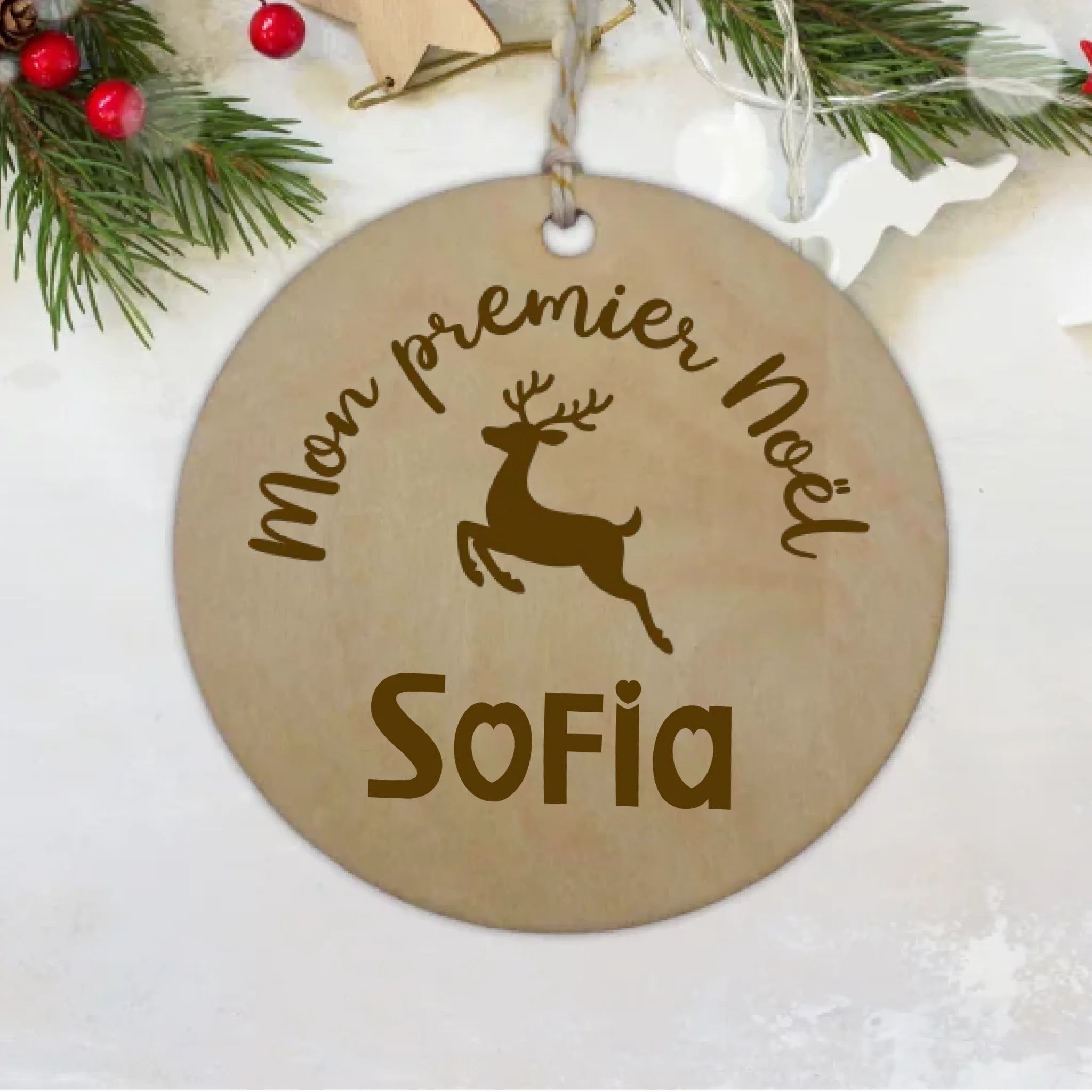 Ornement de Noël Personnalisable - Mon Premier Noël
