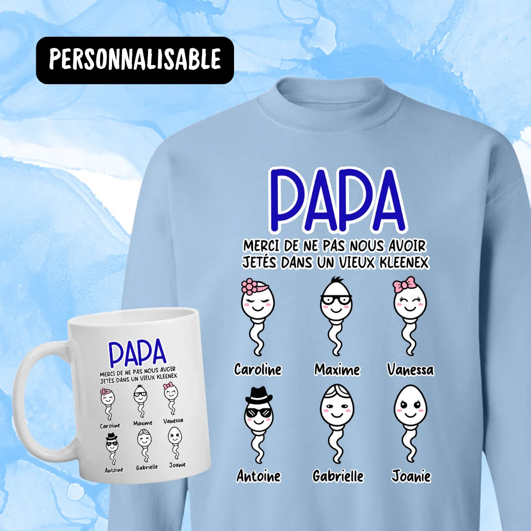 Merci Papa de ne pas m'avoir jeté dans un kleenex - Personnalisable copy