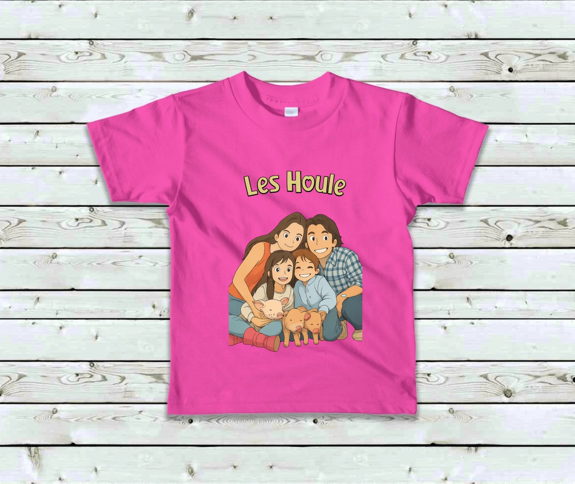 AA 2105 Fuchsia Light Wood Background