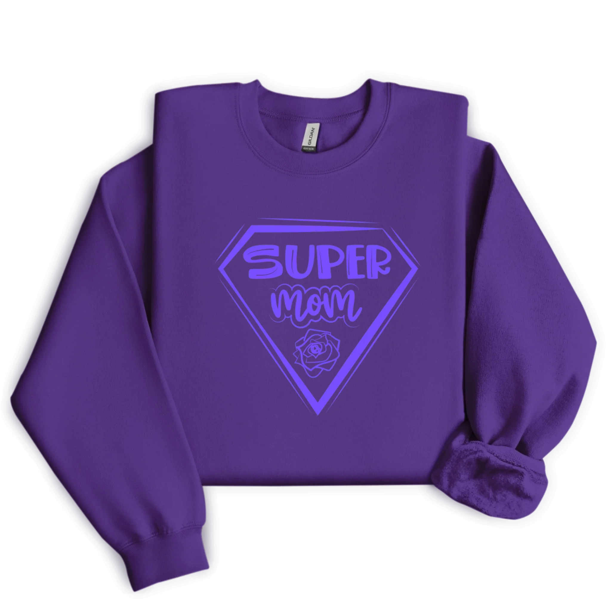 Sweatshirt Super Mom Fleur ( Personnalisable )