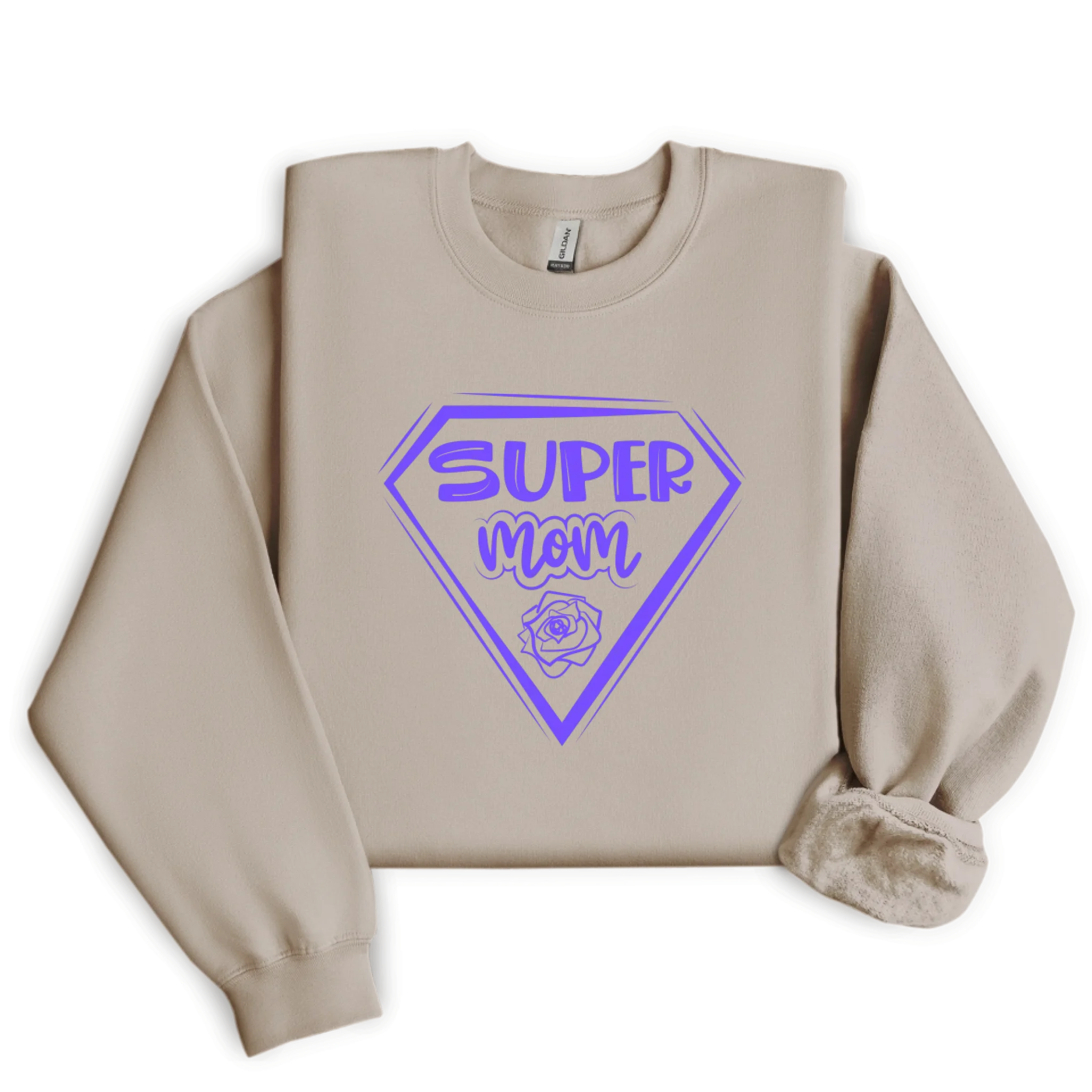Sweatshirt Super Mom Fleur ( Personnalisable )