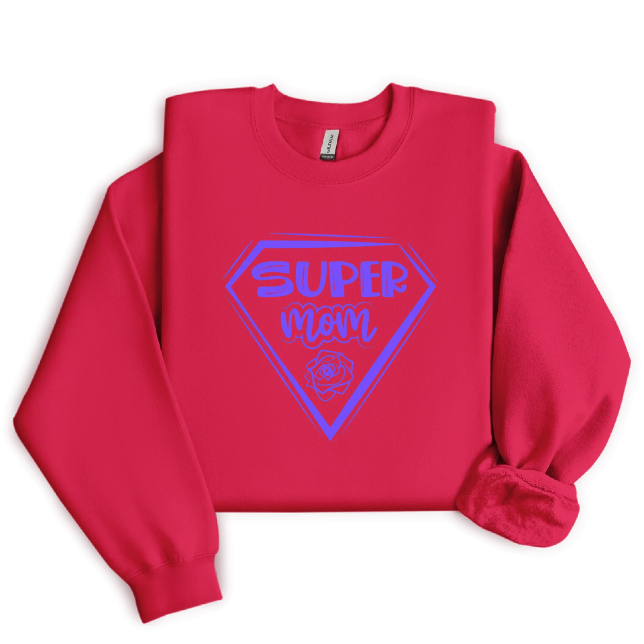 Sweatshirt Super Mom Fleur ( Personnalisable )