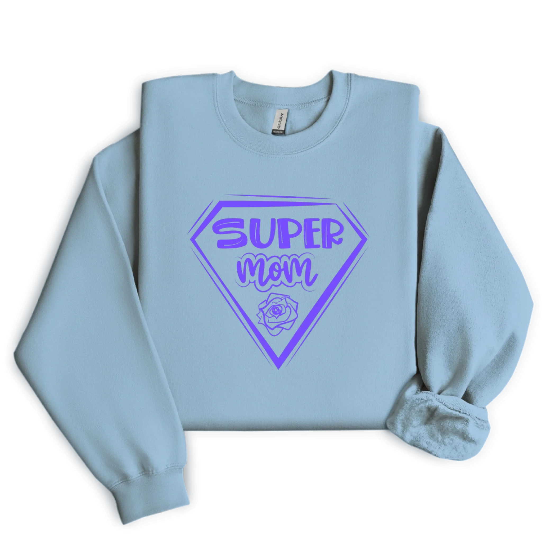 Sweatshirt Super Mom Fleur ( Personnalisable )