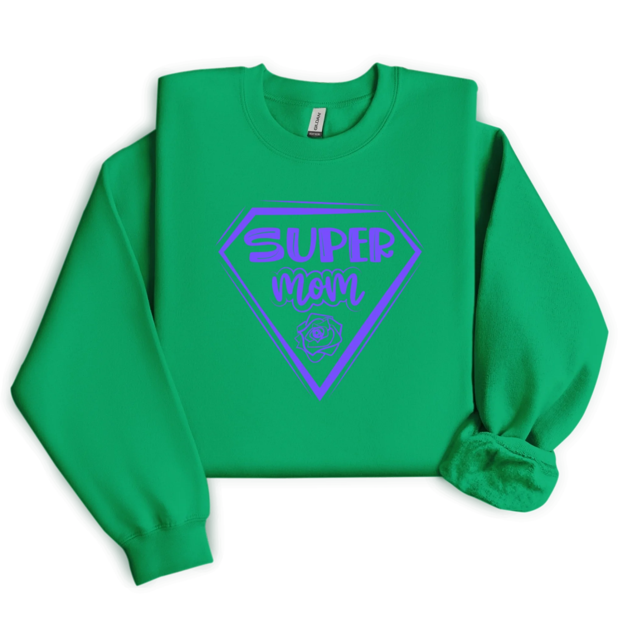 Sweatshirt Super Mom Fleur ( Personnalisable )