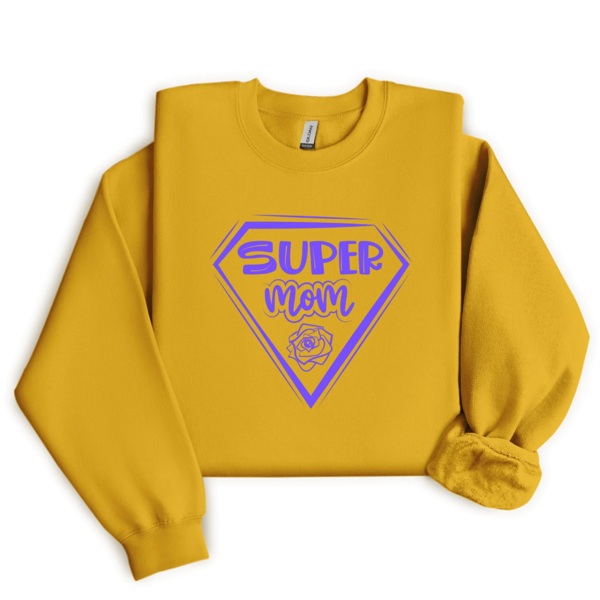 Sweatshirt Super Mom Fleur ( Personnalisable )