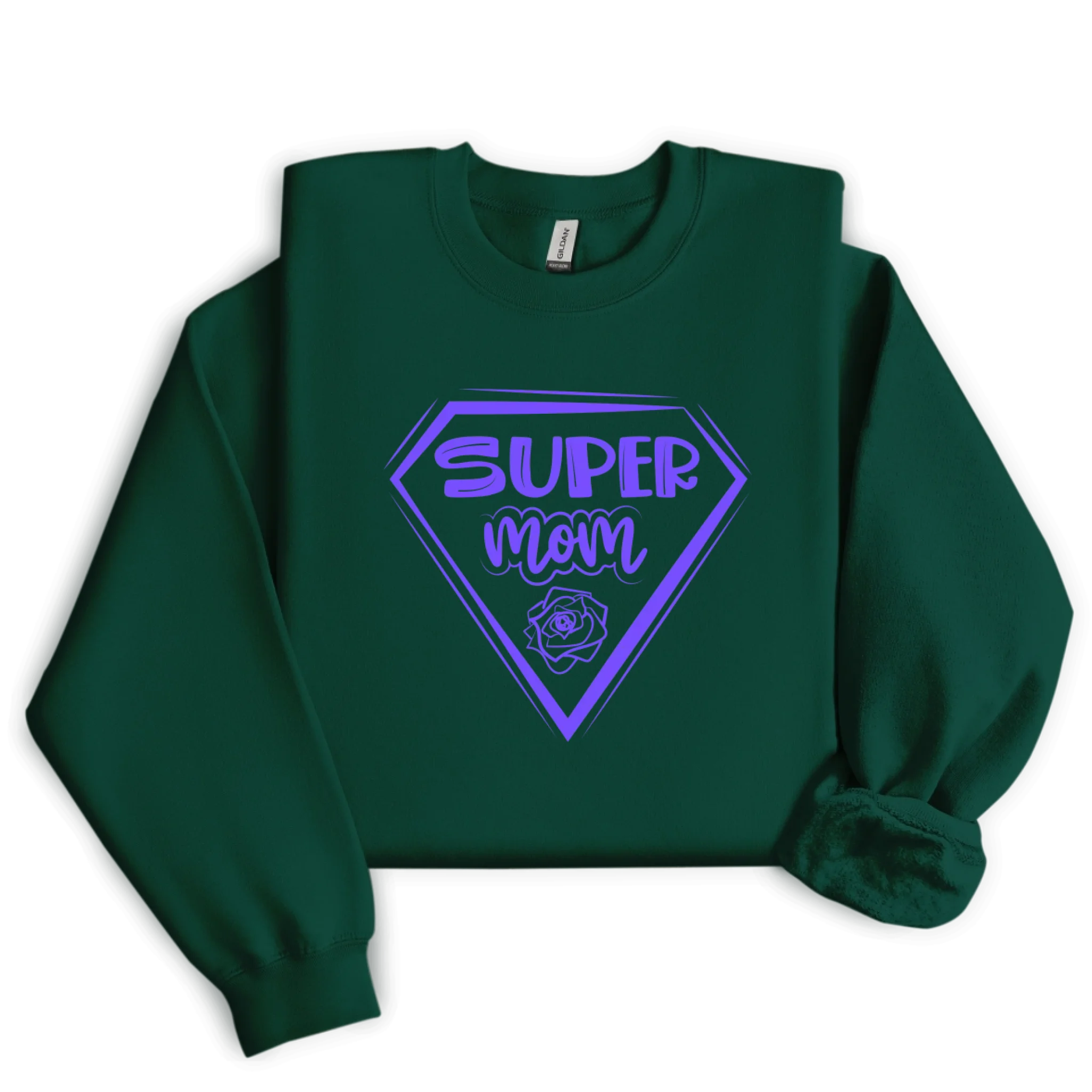 Sweatshirt Super Mom Fleur ( Personnalisable )