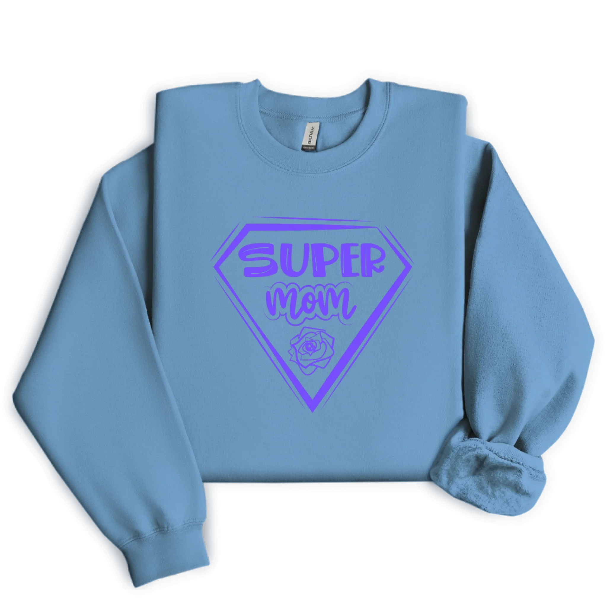 Sweatshirt Super Mom Fleur ( Personnalisable )