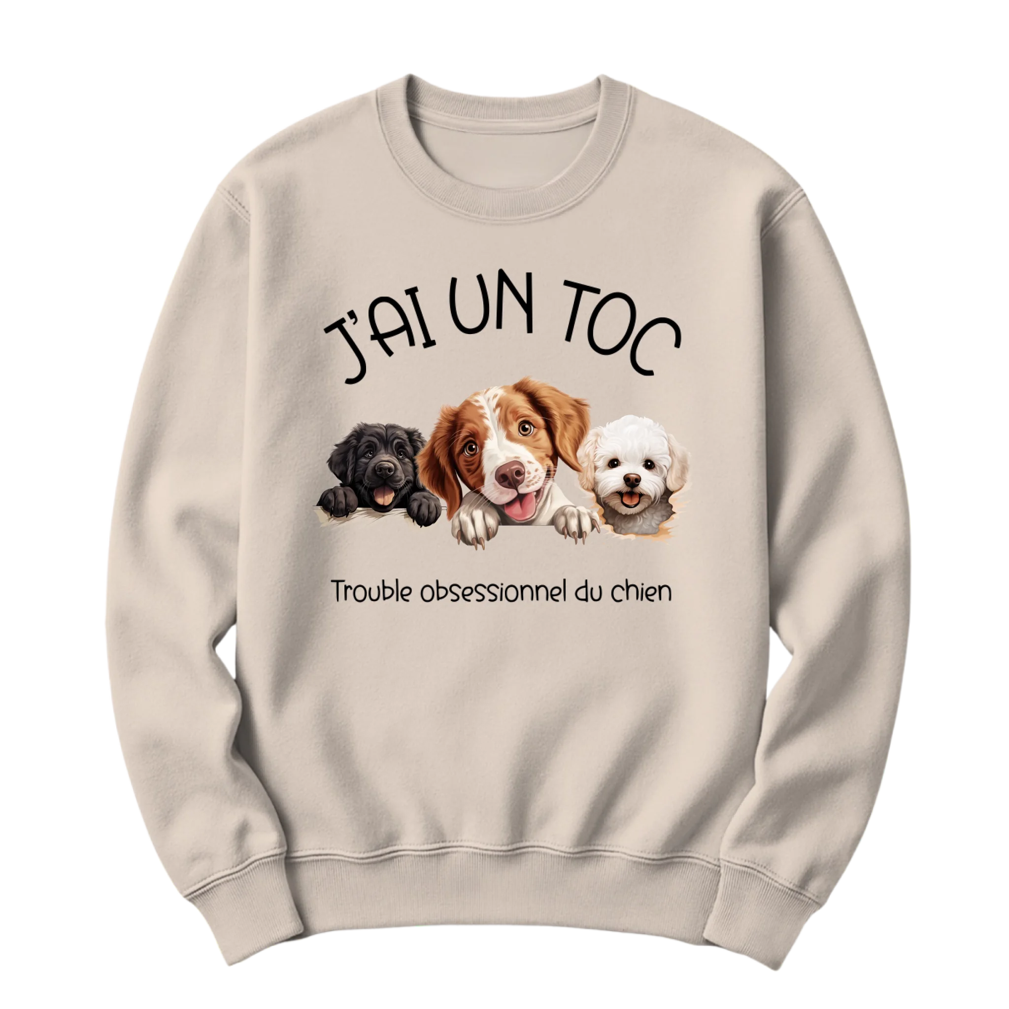 Crewneck Personnalisable J'ai un TOC version chien