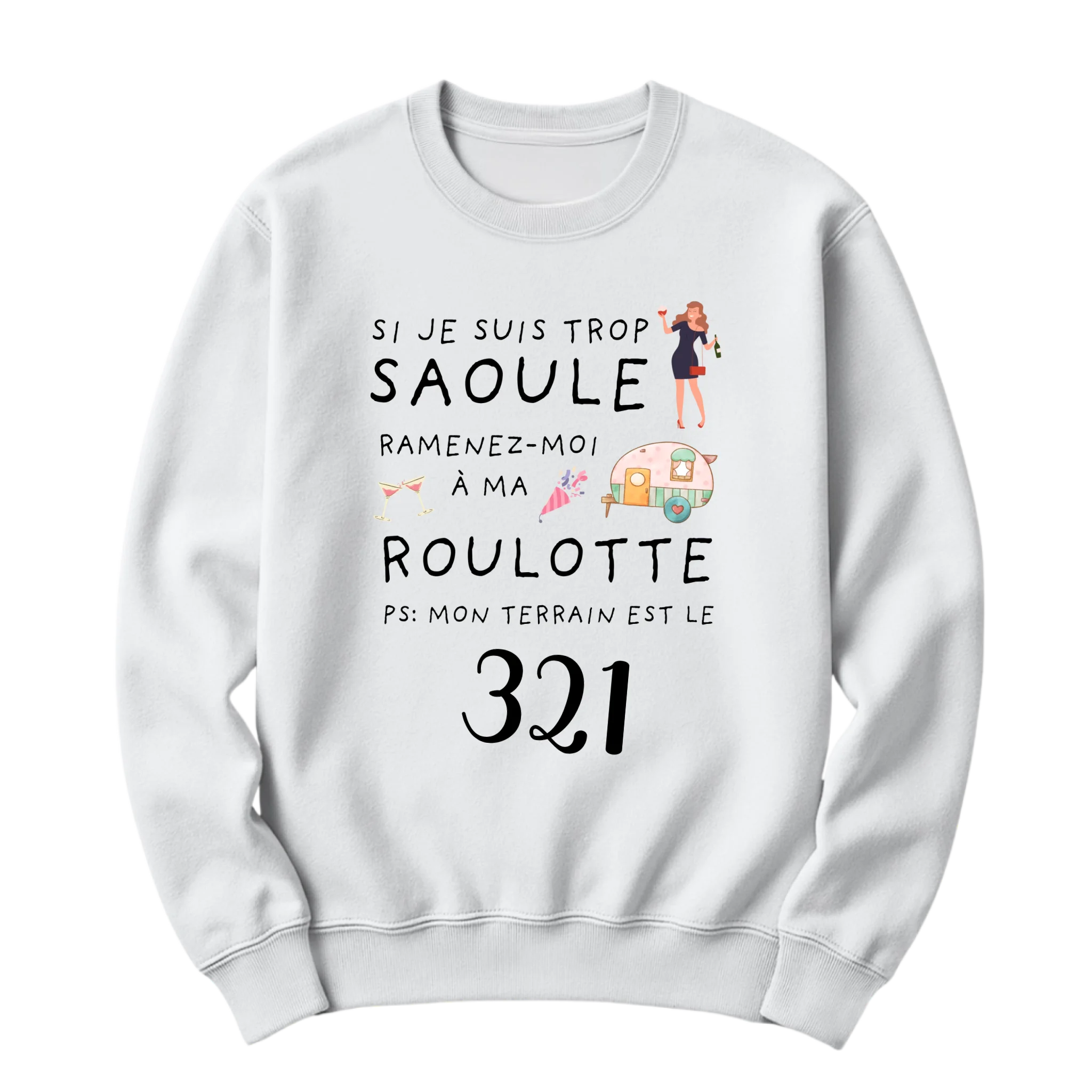 crewneck blanc