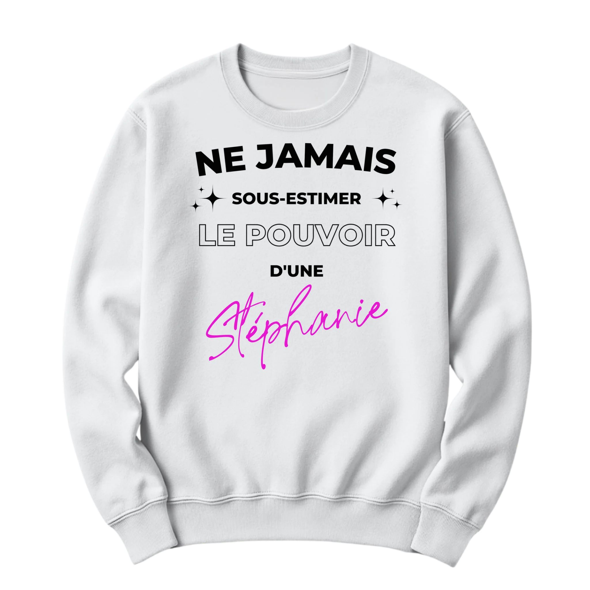 Crewneck Personnalisable Ne jamais sous-estimer une