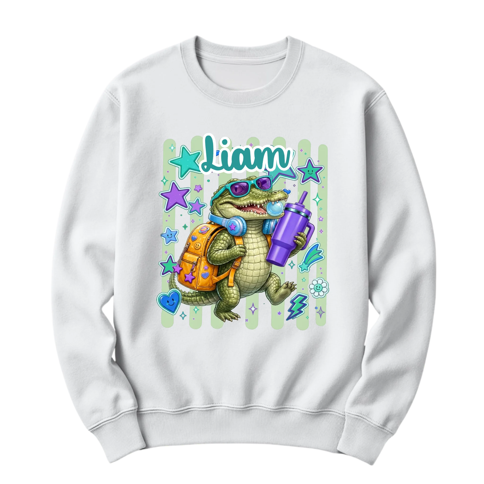 Crewneck Personnalisable Le Crocodile Scolaire
