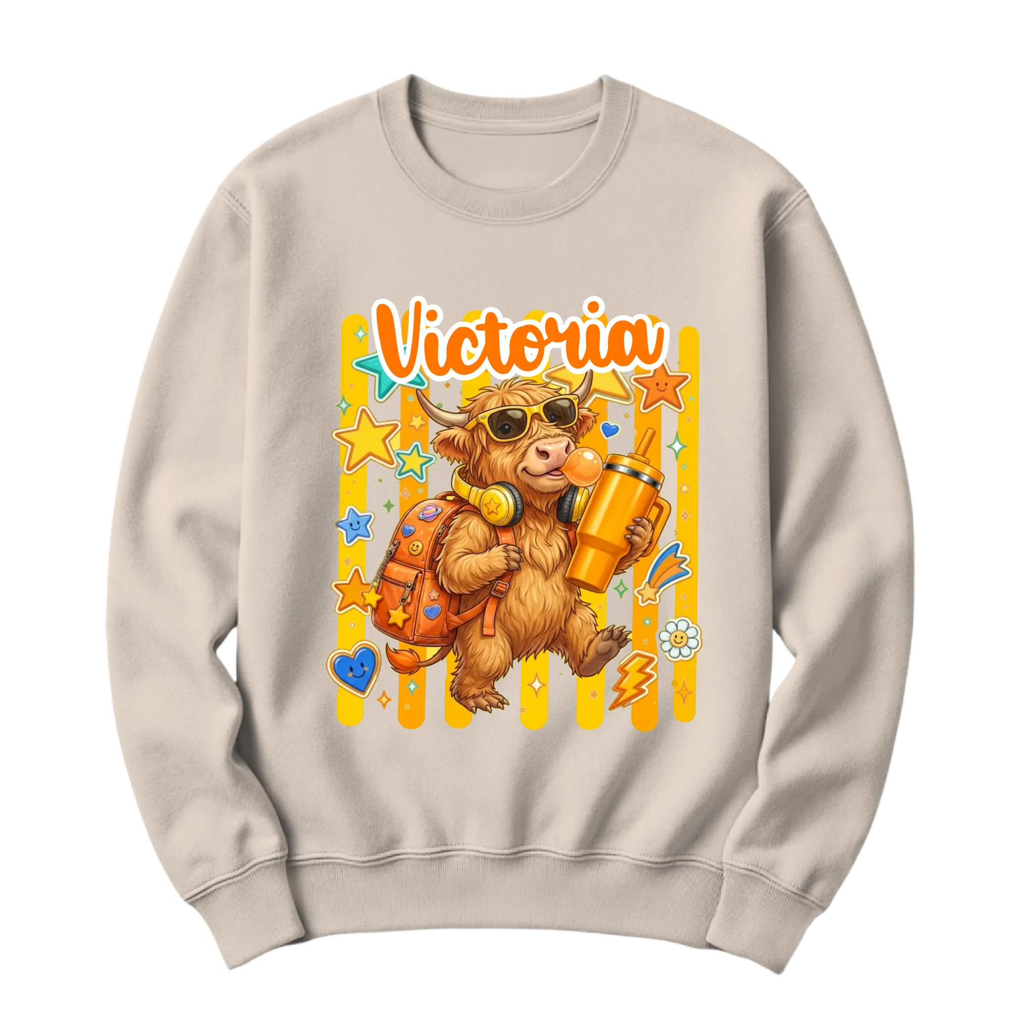 Crewneck Personnalisable La vache Scolaire