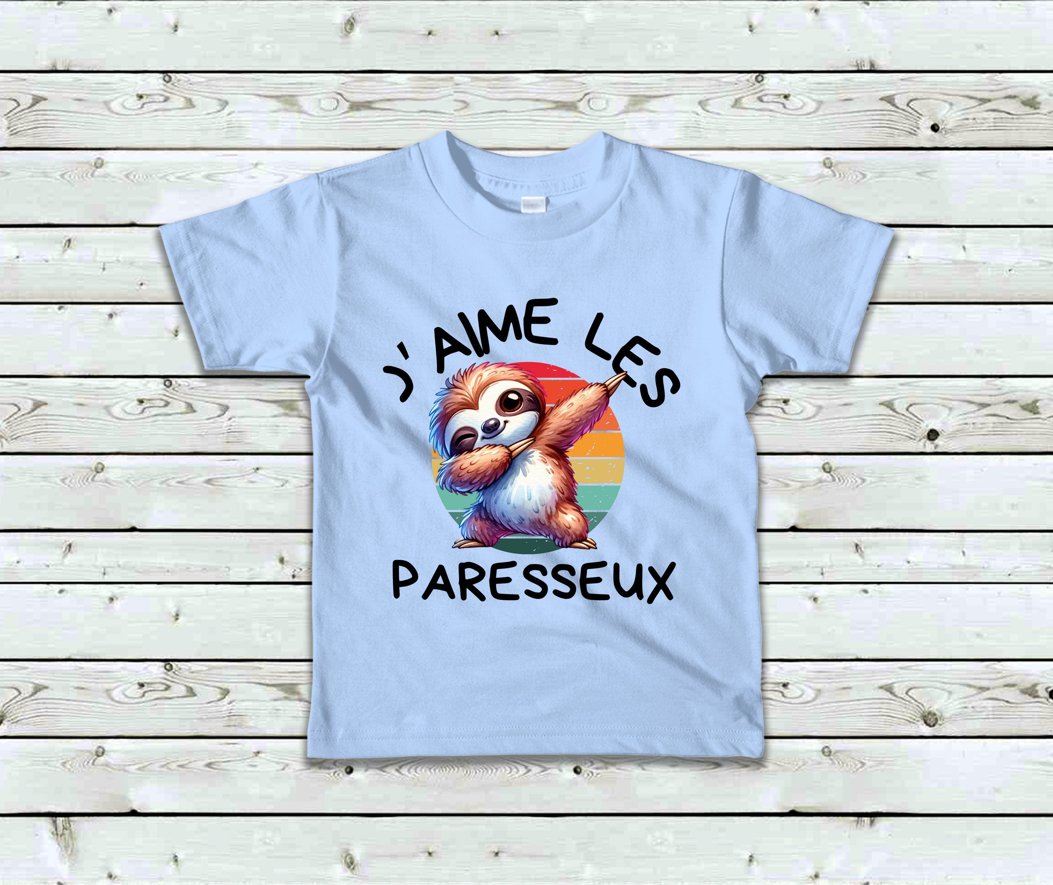 T-Shirt Enfant J'aime les paresseux