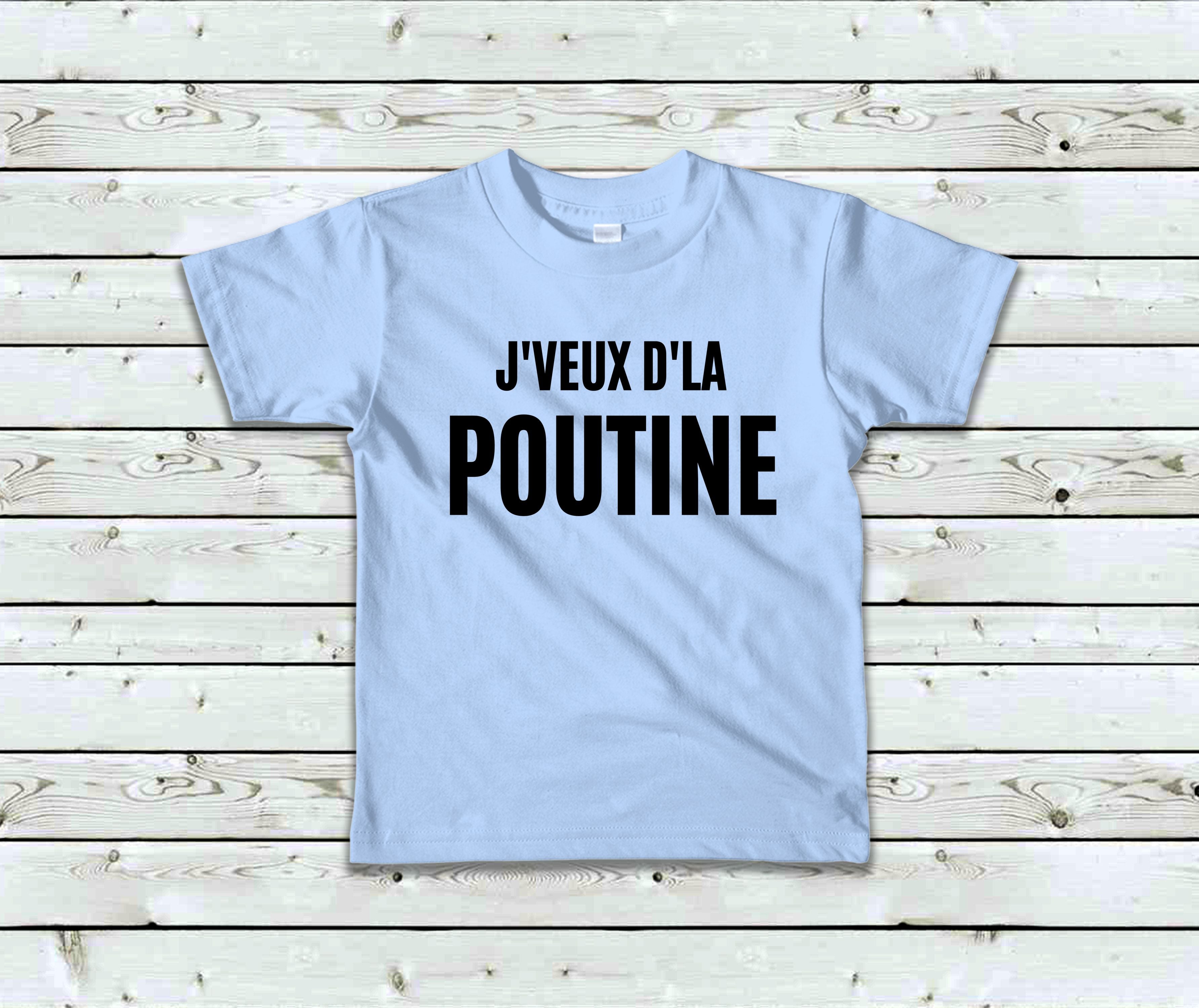 T-Shirt Enfant J'veux d'la poutine