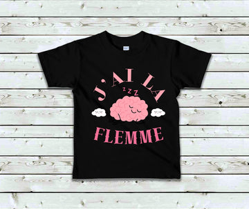 T-Shirt Enfant J'ai la flemme