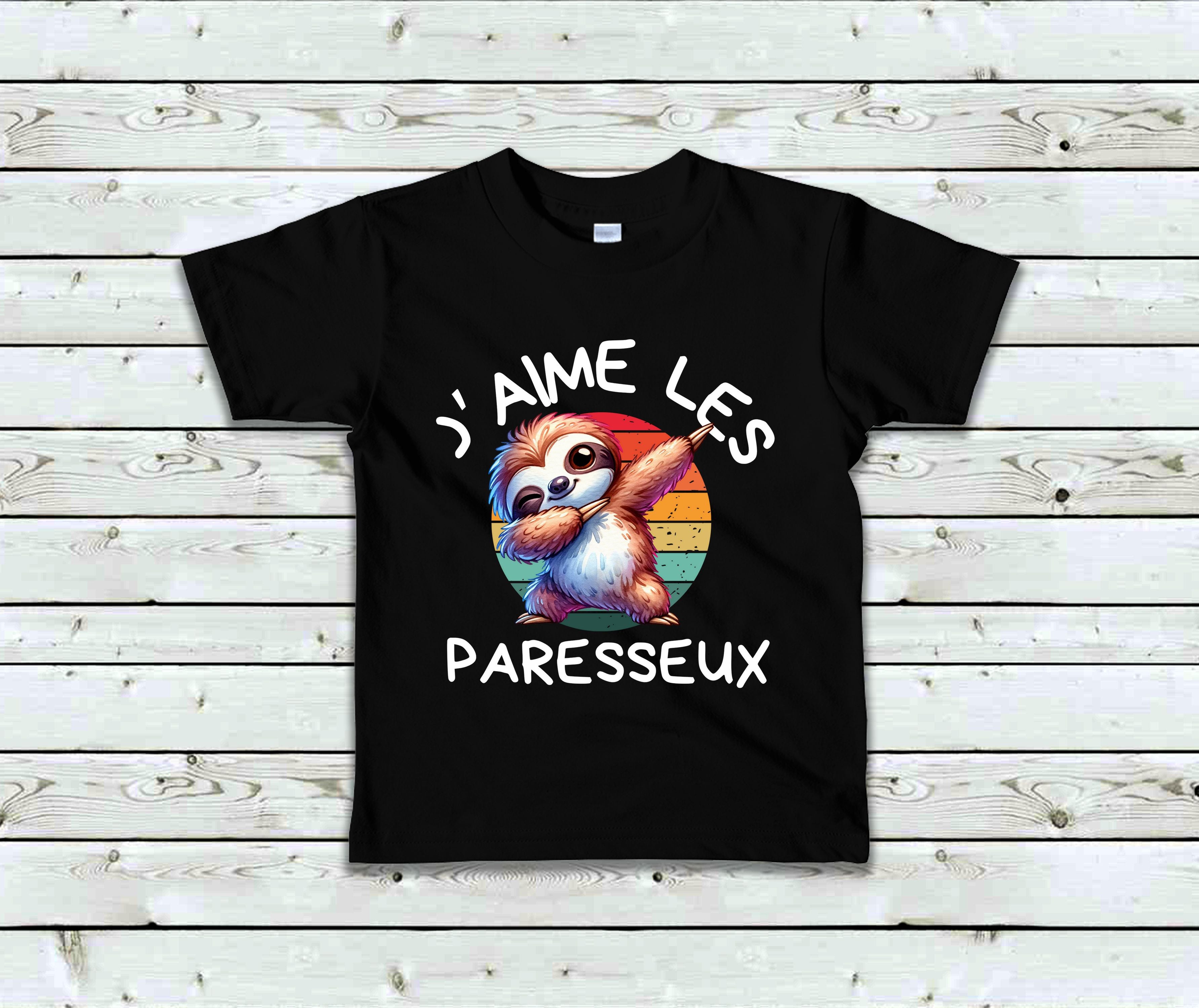T-Shirt Enfant J'aime les paresseux