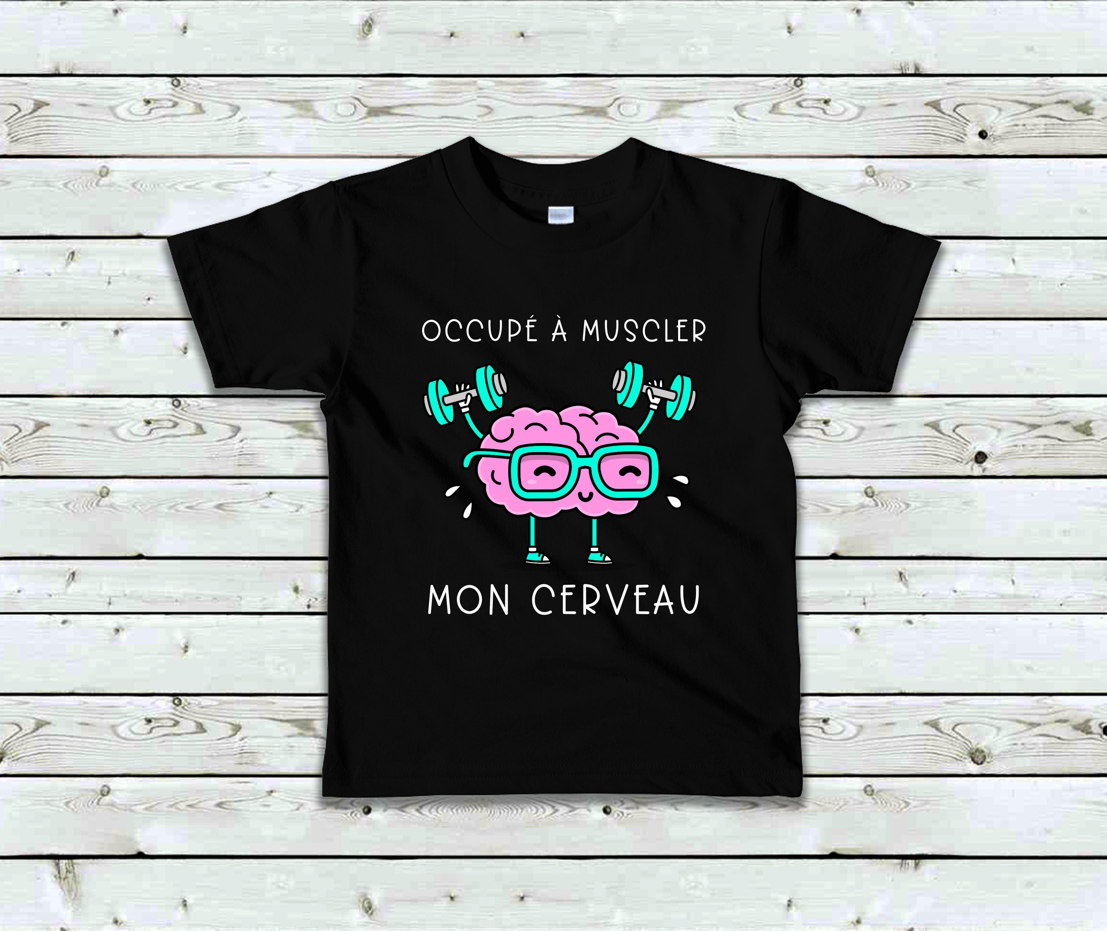T-Shirt Enfant Occupé à muscler mon cerveau
