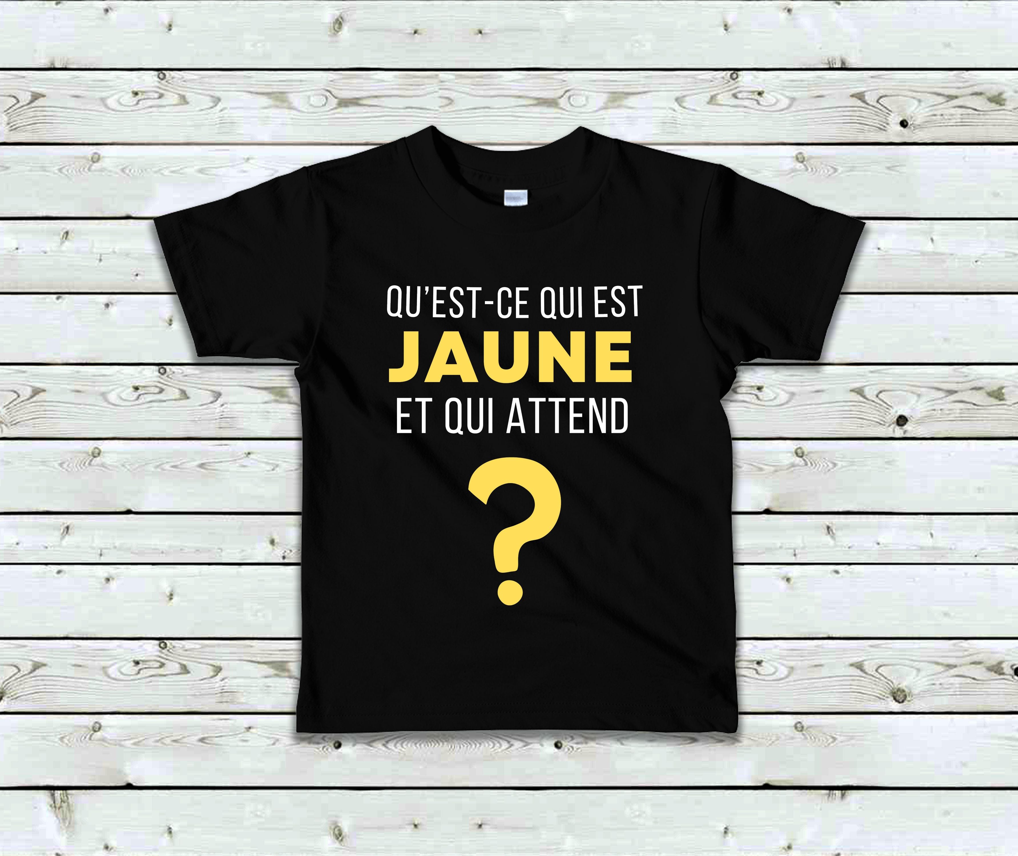 T-Shirt Enfant Qu'est ce qui est jaune et qui attend