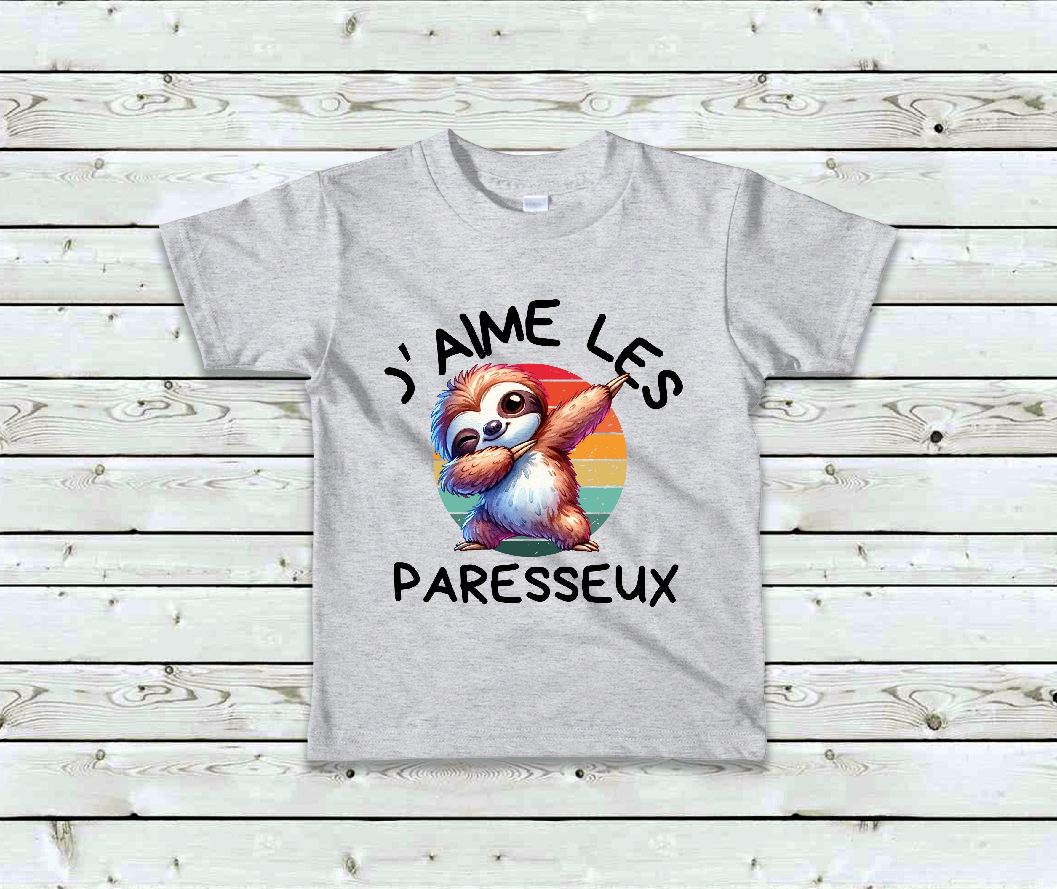 T-Shirt Enfant J'aime les paresseux