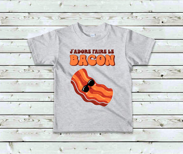 T-Shirt Enfant J'adore faire le bacon