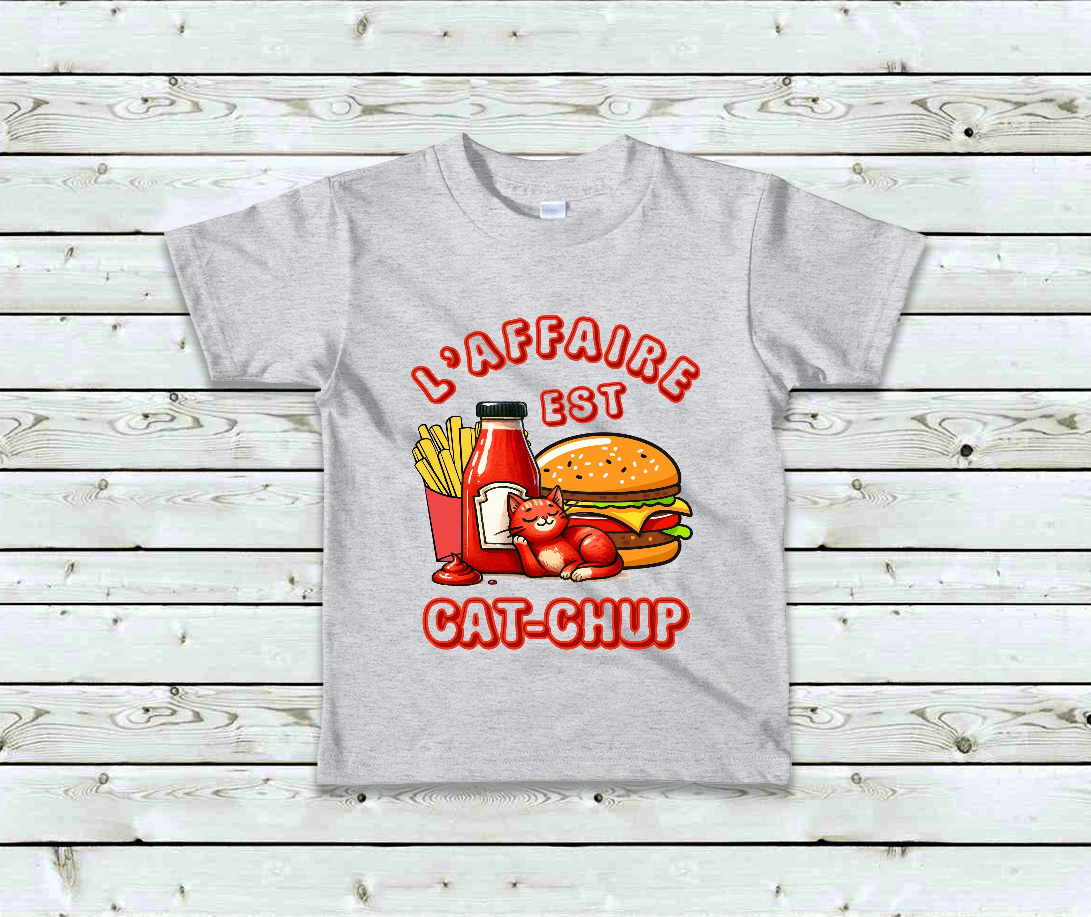 T-Shirt Enfant L'affaire est cat-chup