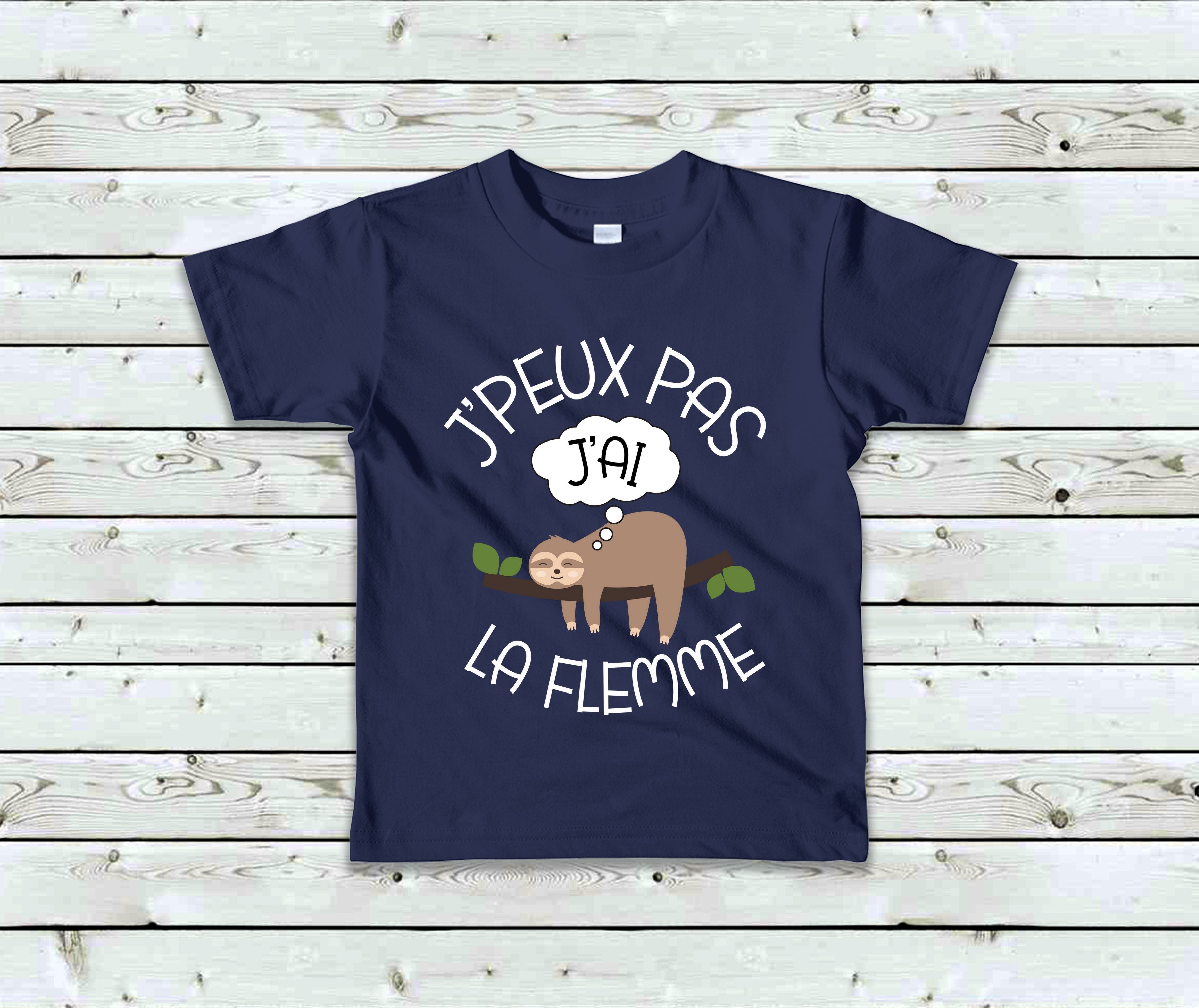 T-Shirt Enfant J'peux pas j'ai la flemme Image secondaire du produit