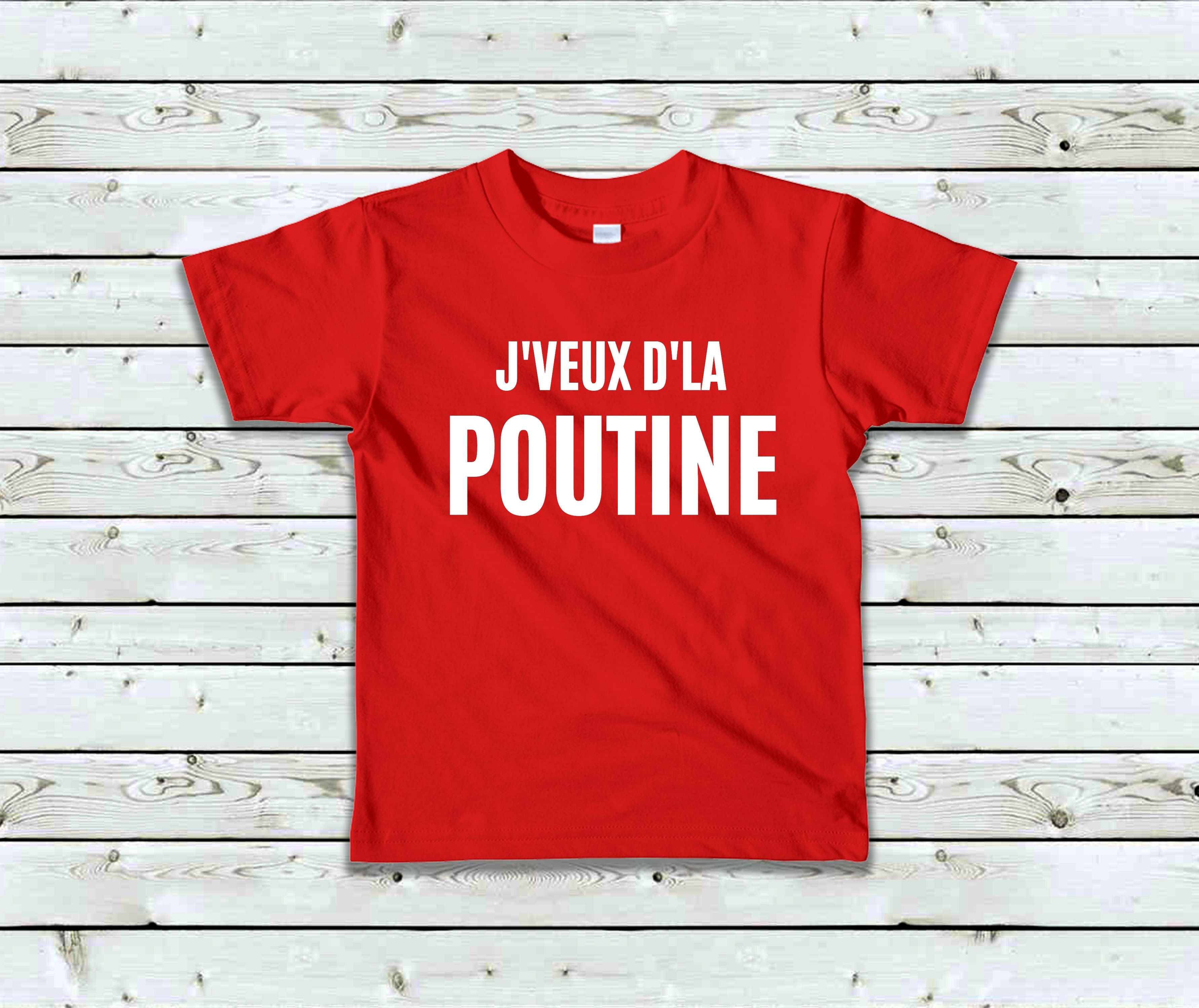 T-Shirt Enfant J'veux d'la poutine