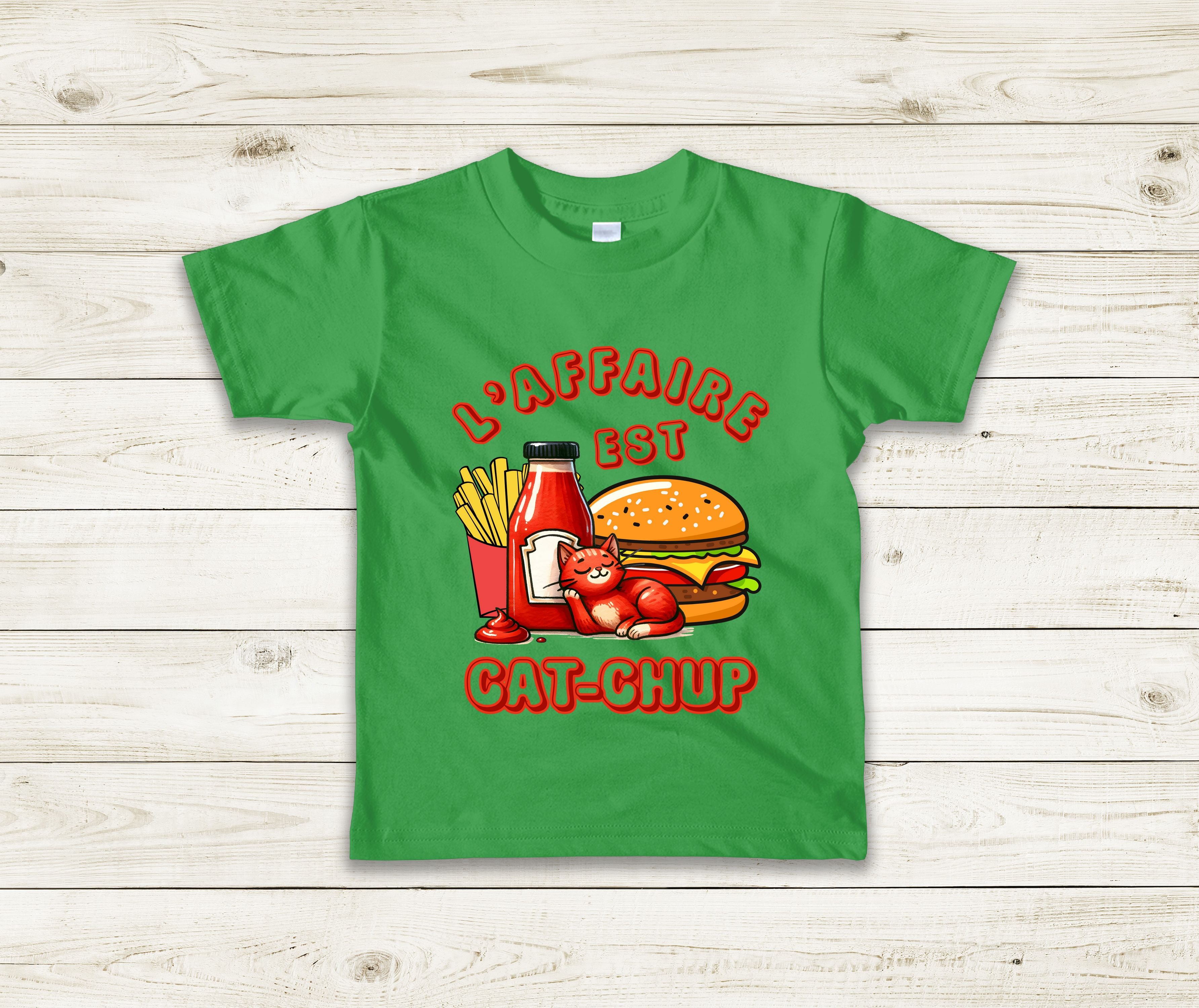 T-Shirt Enfant L'affaire est cat-chup