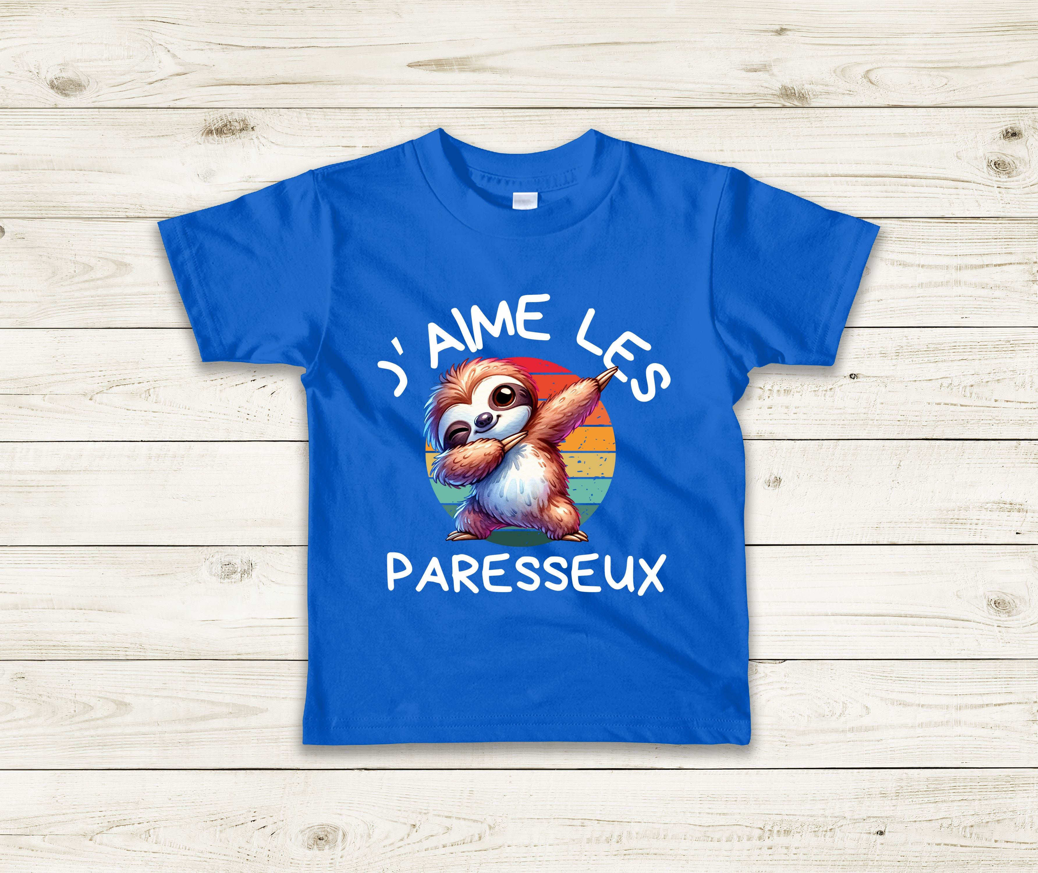 T-Shirt Enfant J'aime les paresseux